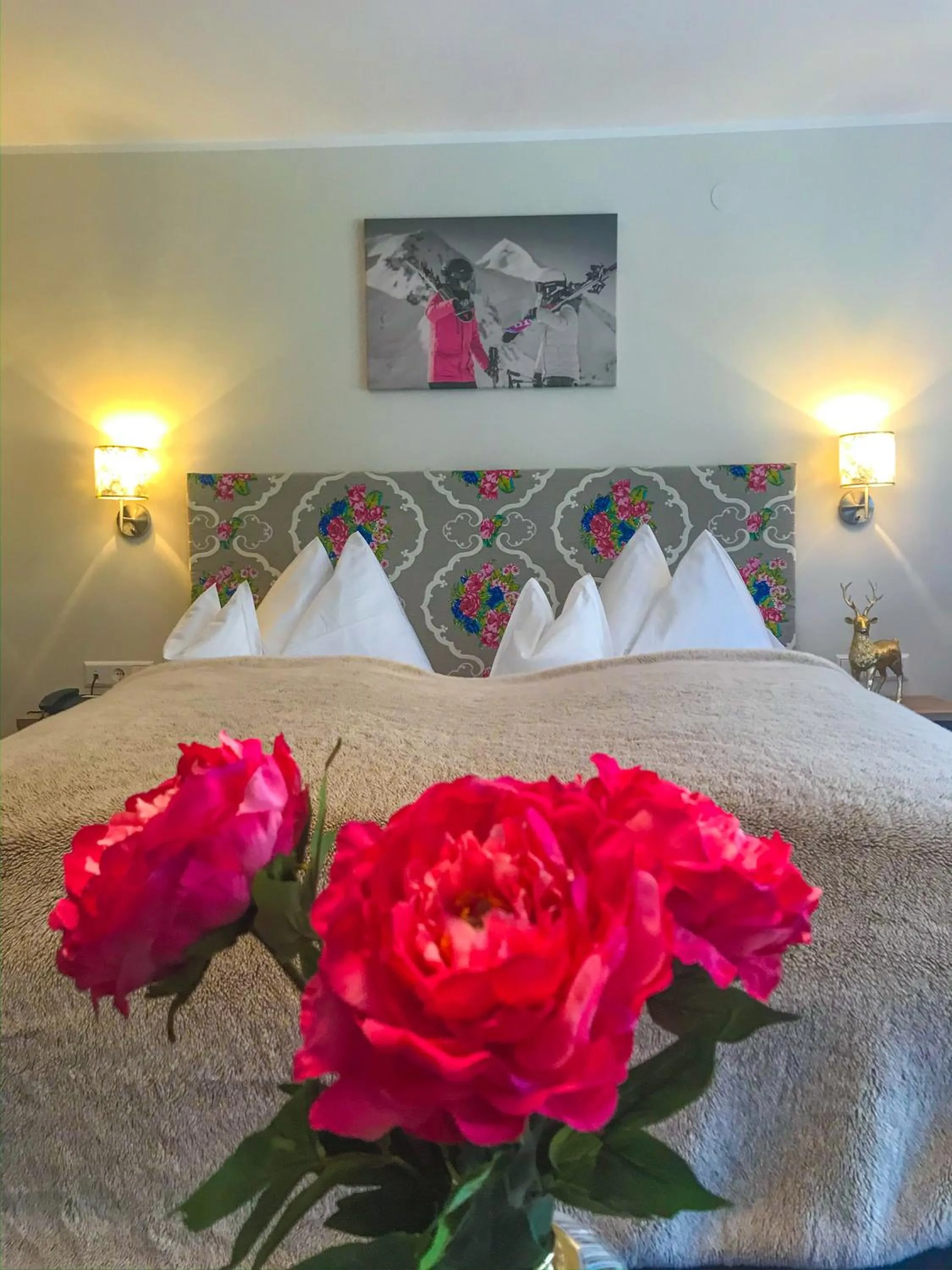 Bed in Andi's Skihotel