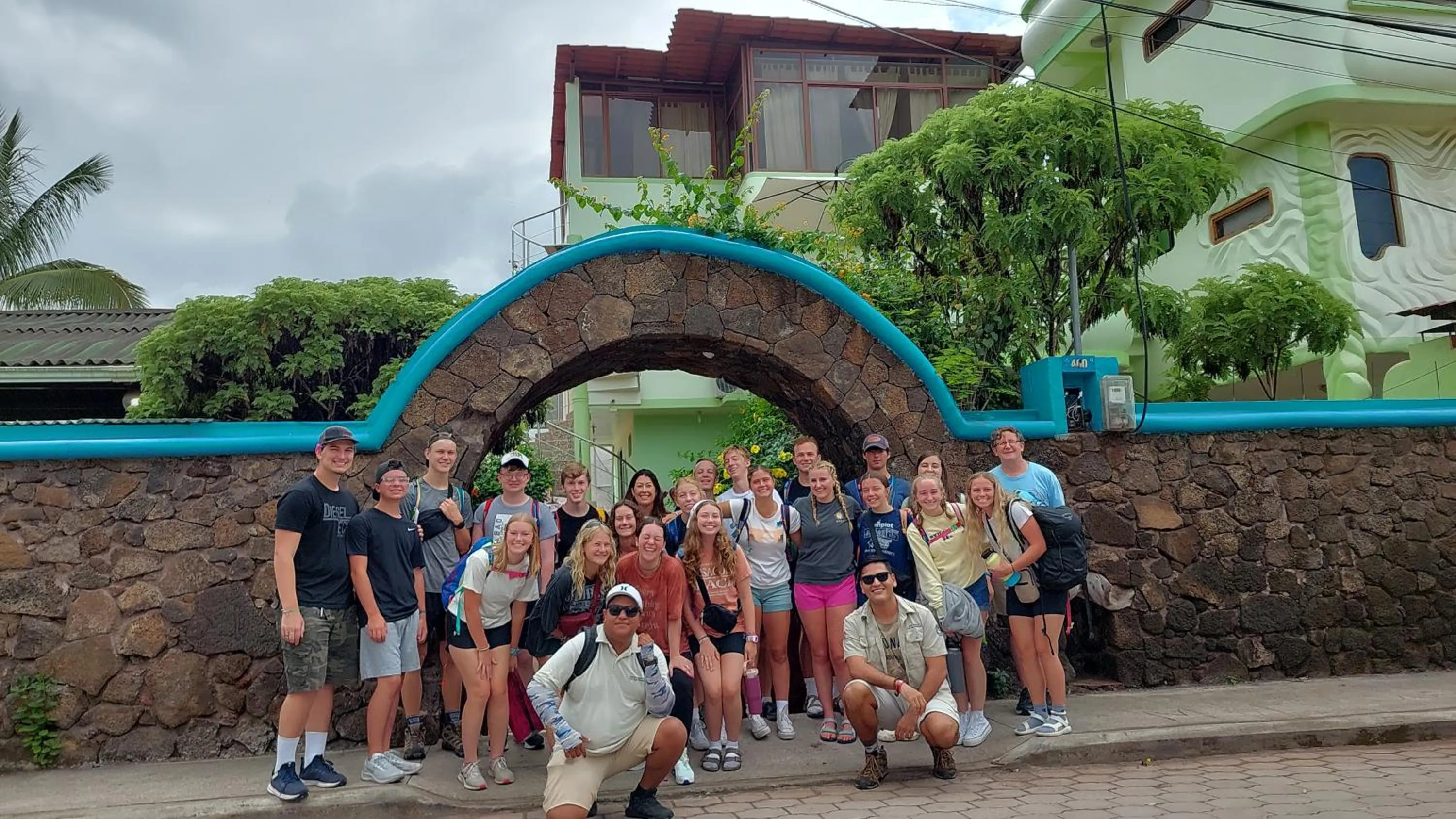 group of guests in Hostal Casa Edén