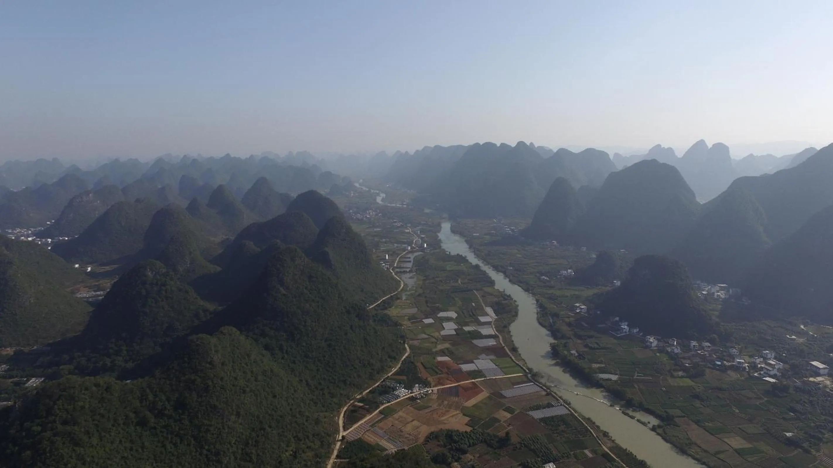 Mountain view in Yangshuo Loong Old House