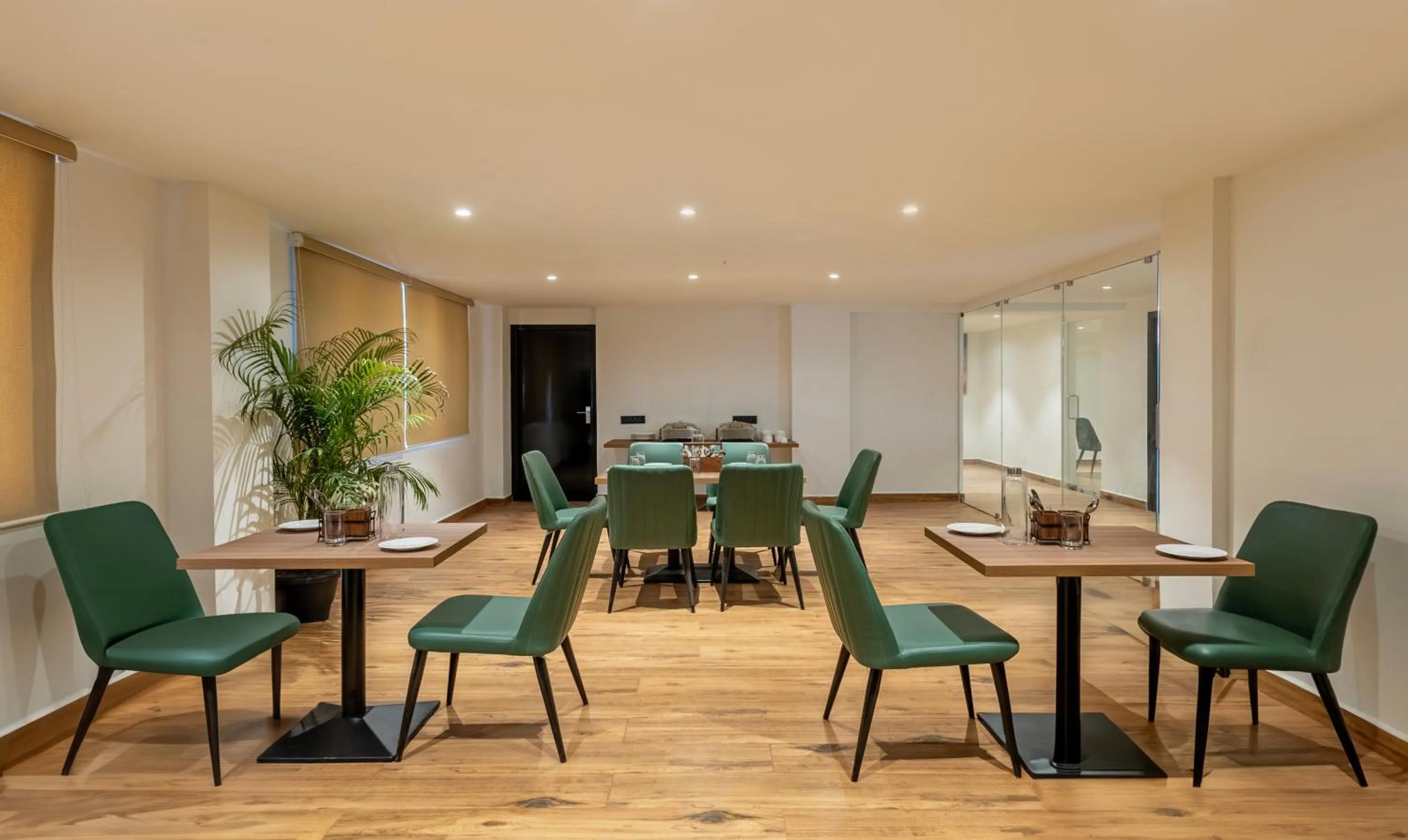 Dining area in Treebo Premium Vapr Ashok Nagar