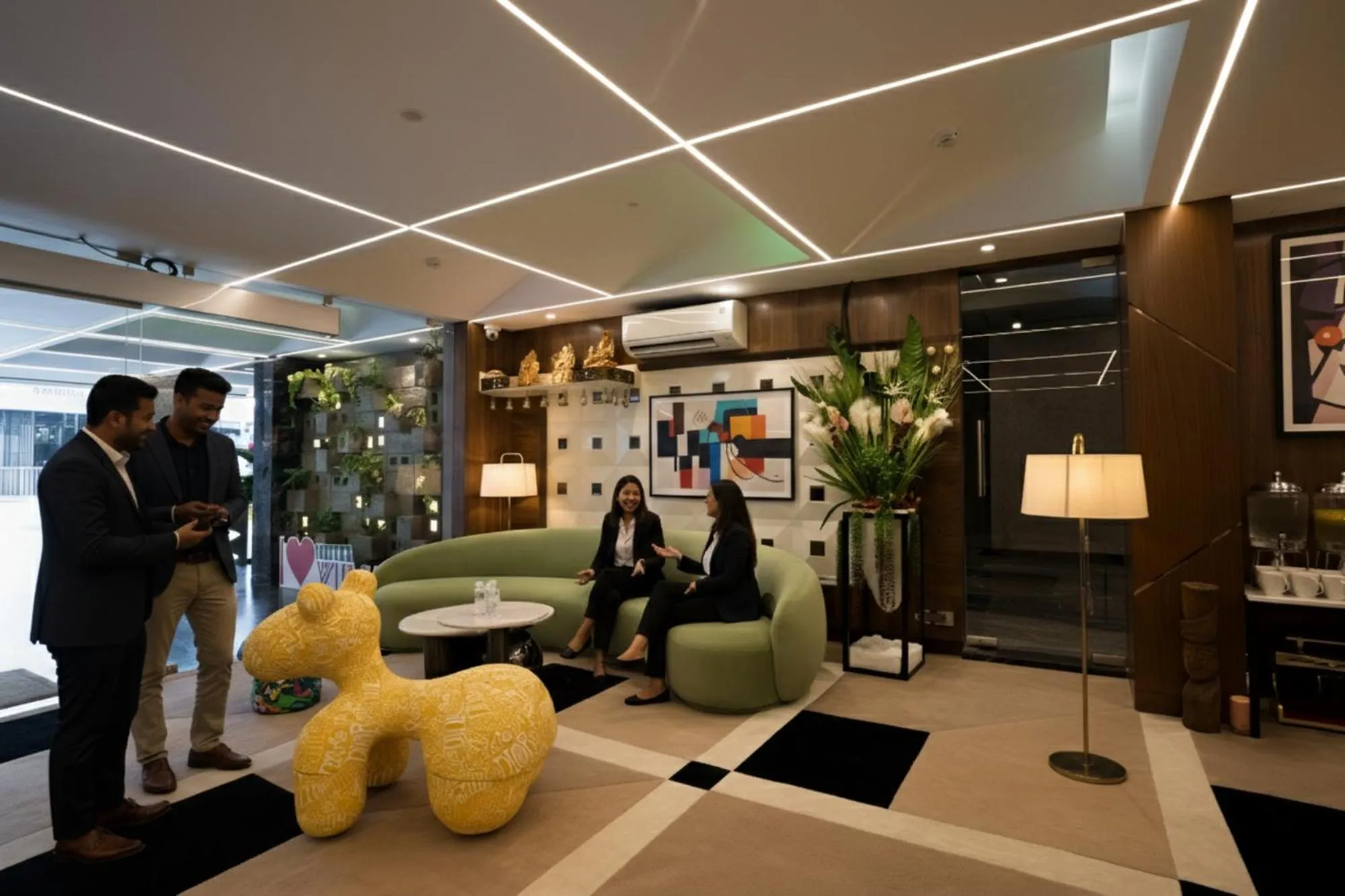 Seating area in Oriva Vinflora Residency Nr LV Prasad Hospital Banjara Hills