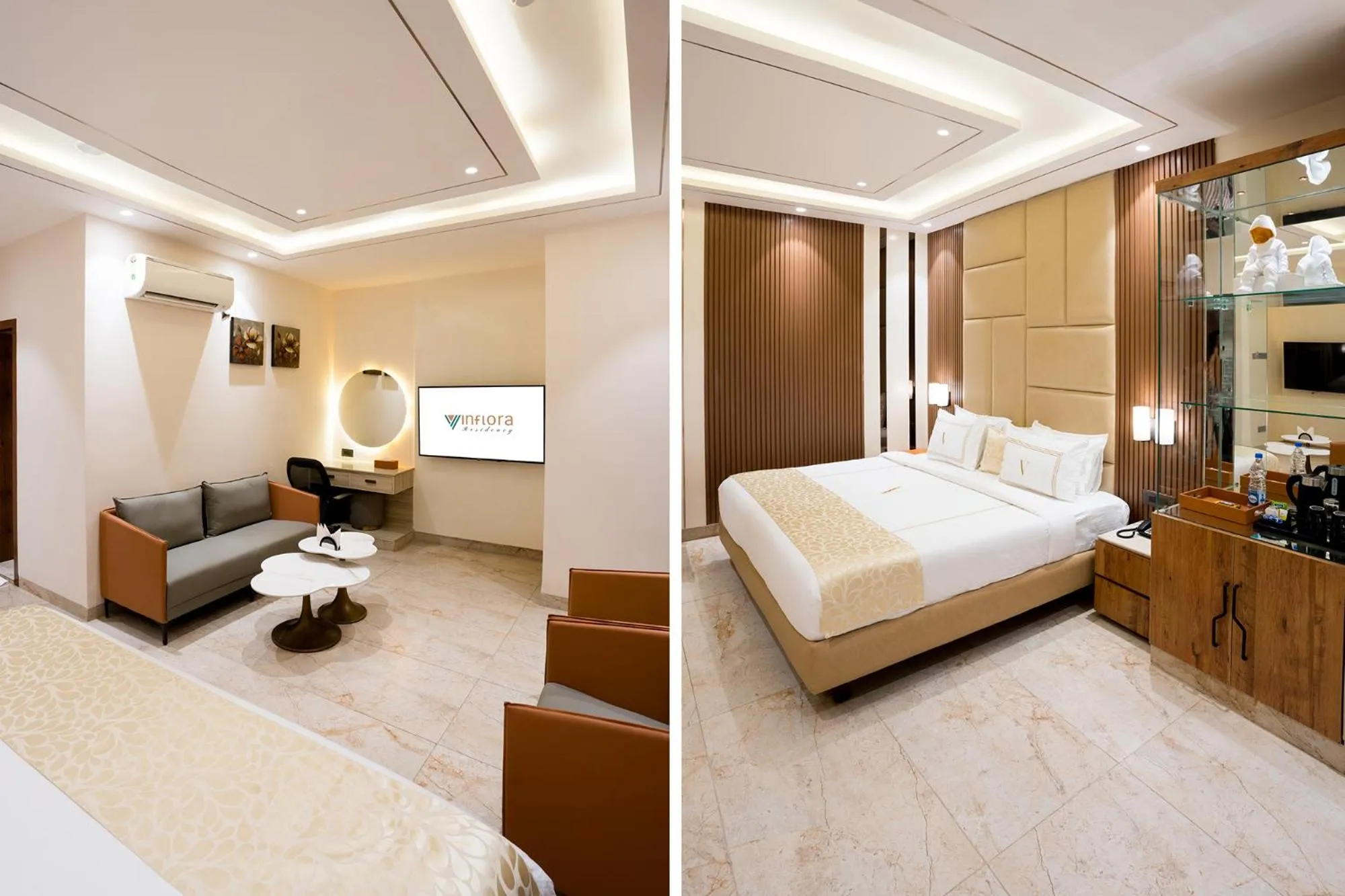 Bed in Oriva Vinflora Residency Nr LV Prasad Hospital Banjara Hills