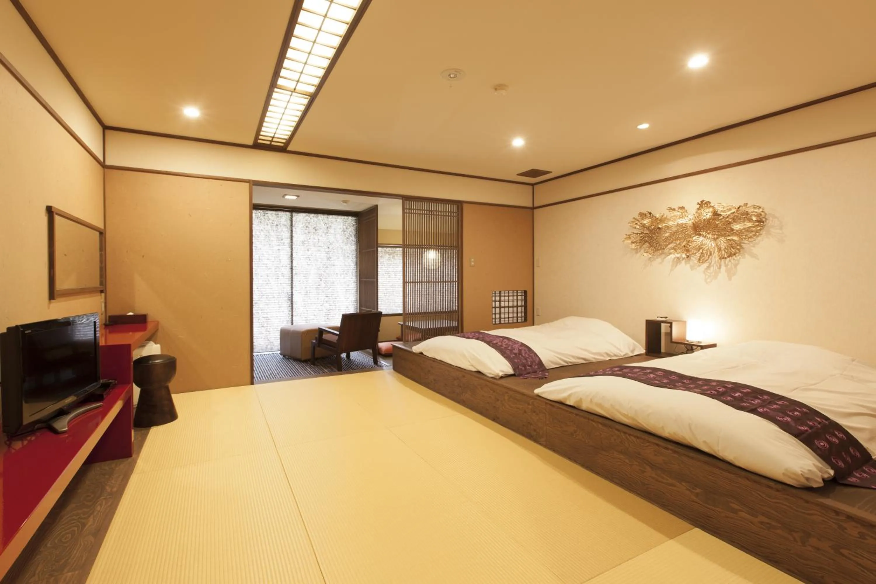 Bed in Iwaiyado Jyuan Nikko Kawaji onsen