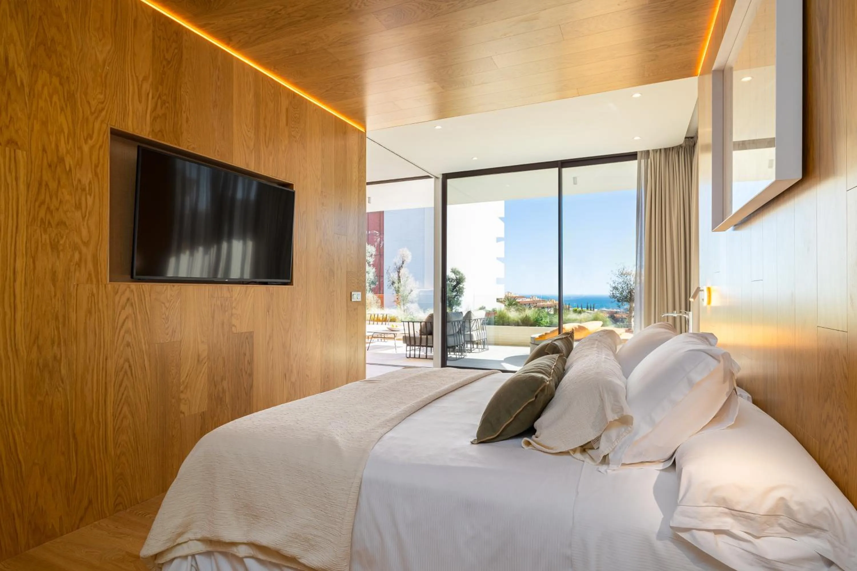 Bed in Leiro Residences - Preferred Hotels & Resorts