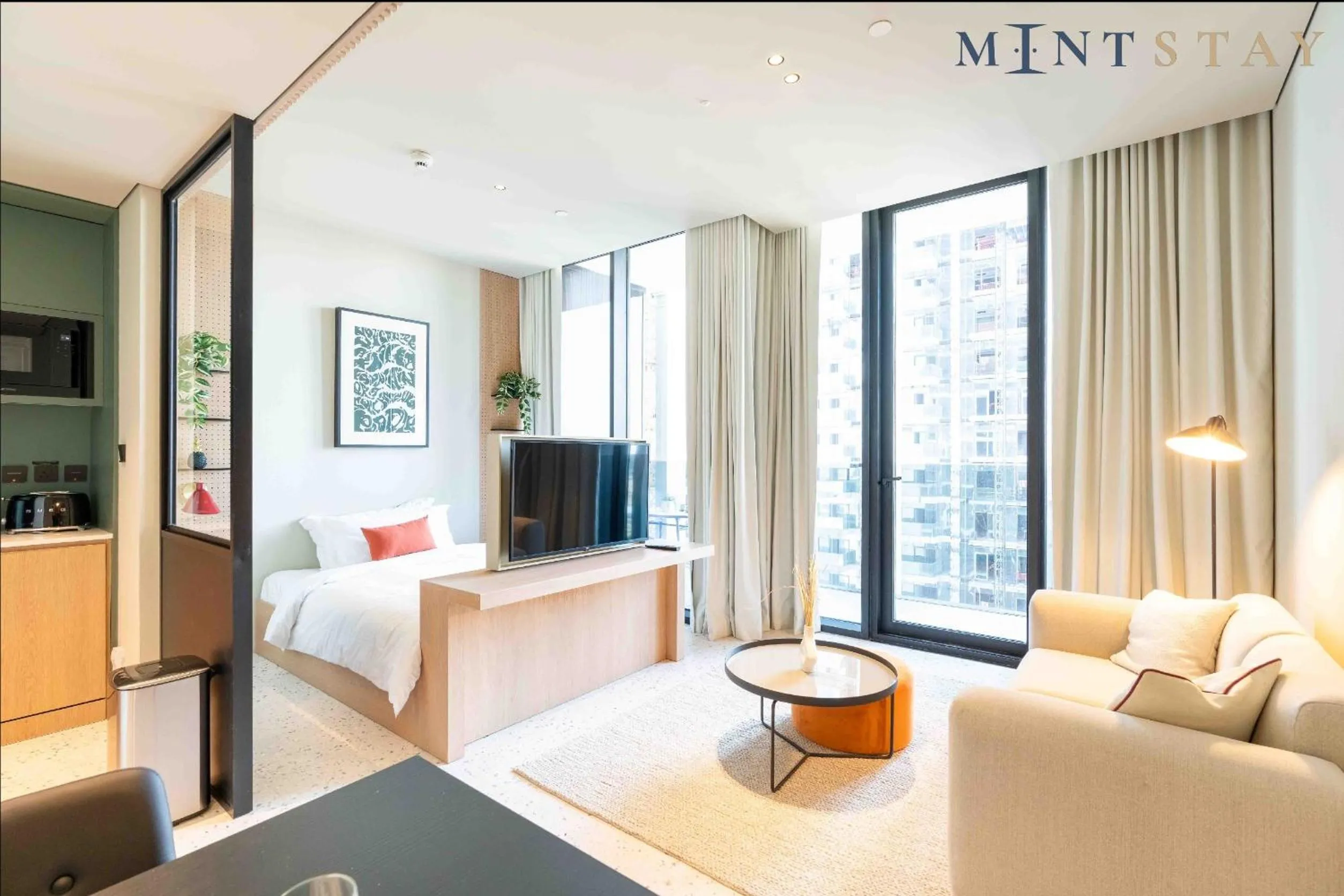 Bed in Upside Living, Business Bay Dubai - Mint Stay