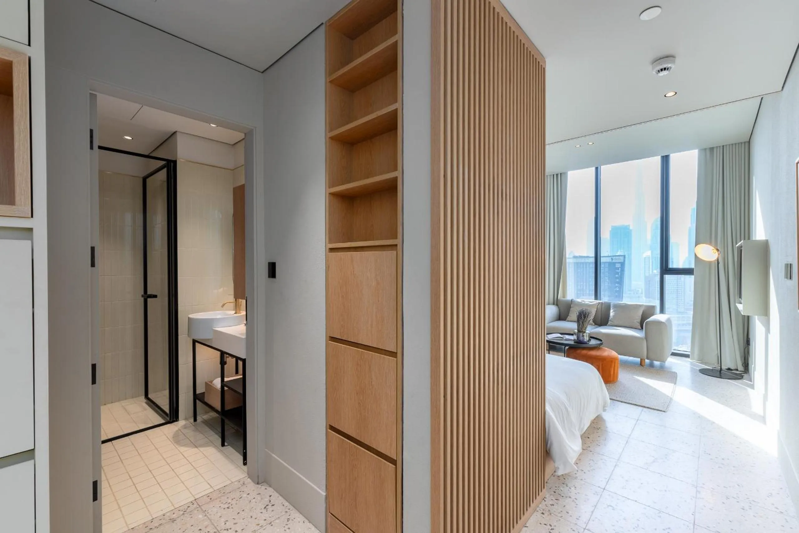 Bed in Upside Living, Business Bay Dubai - Mint Stay