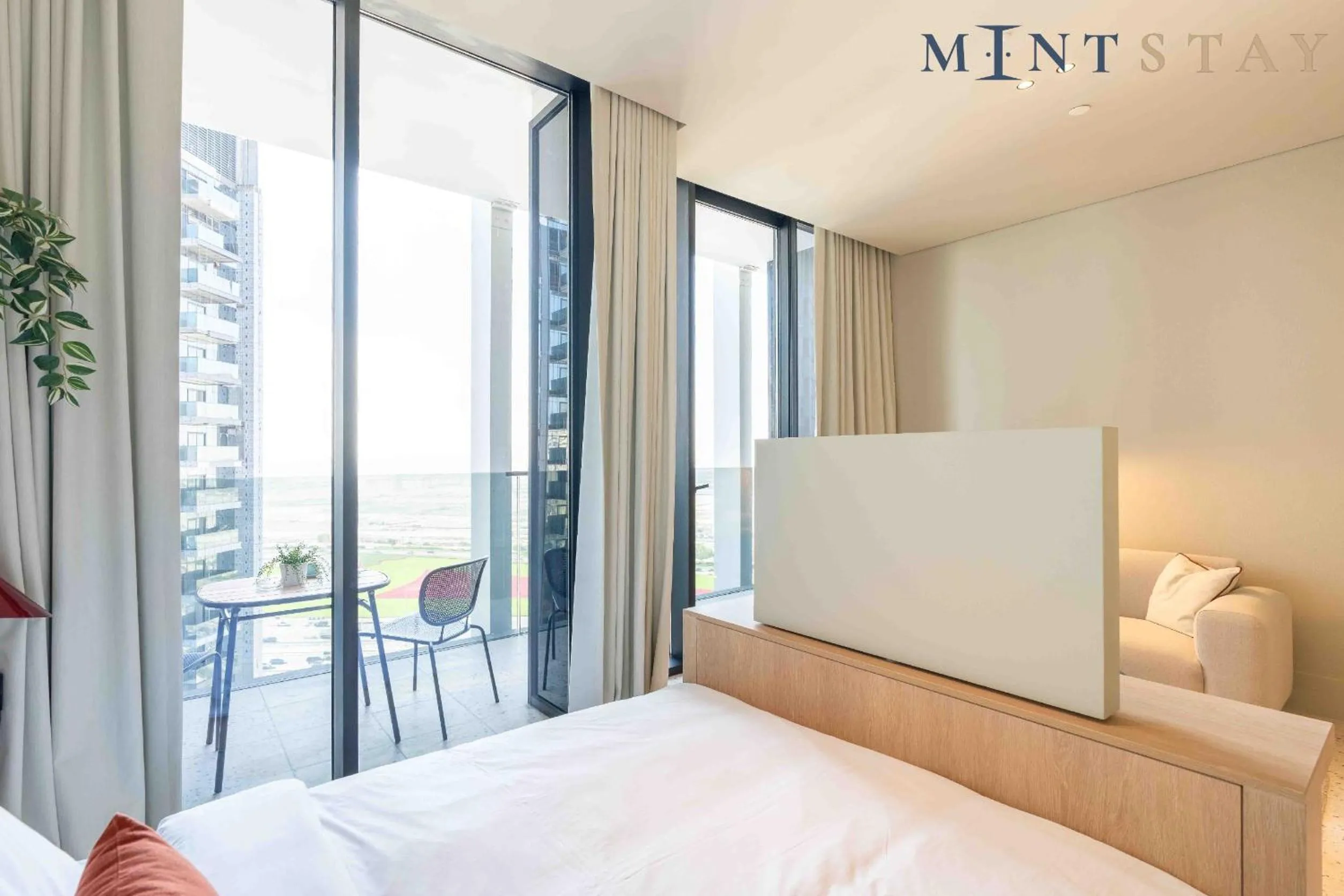 Bed in Upside Living, Business Bay Dubai - Mint Stay