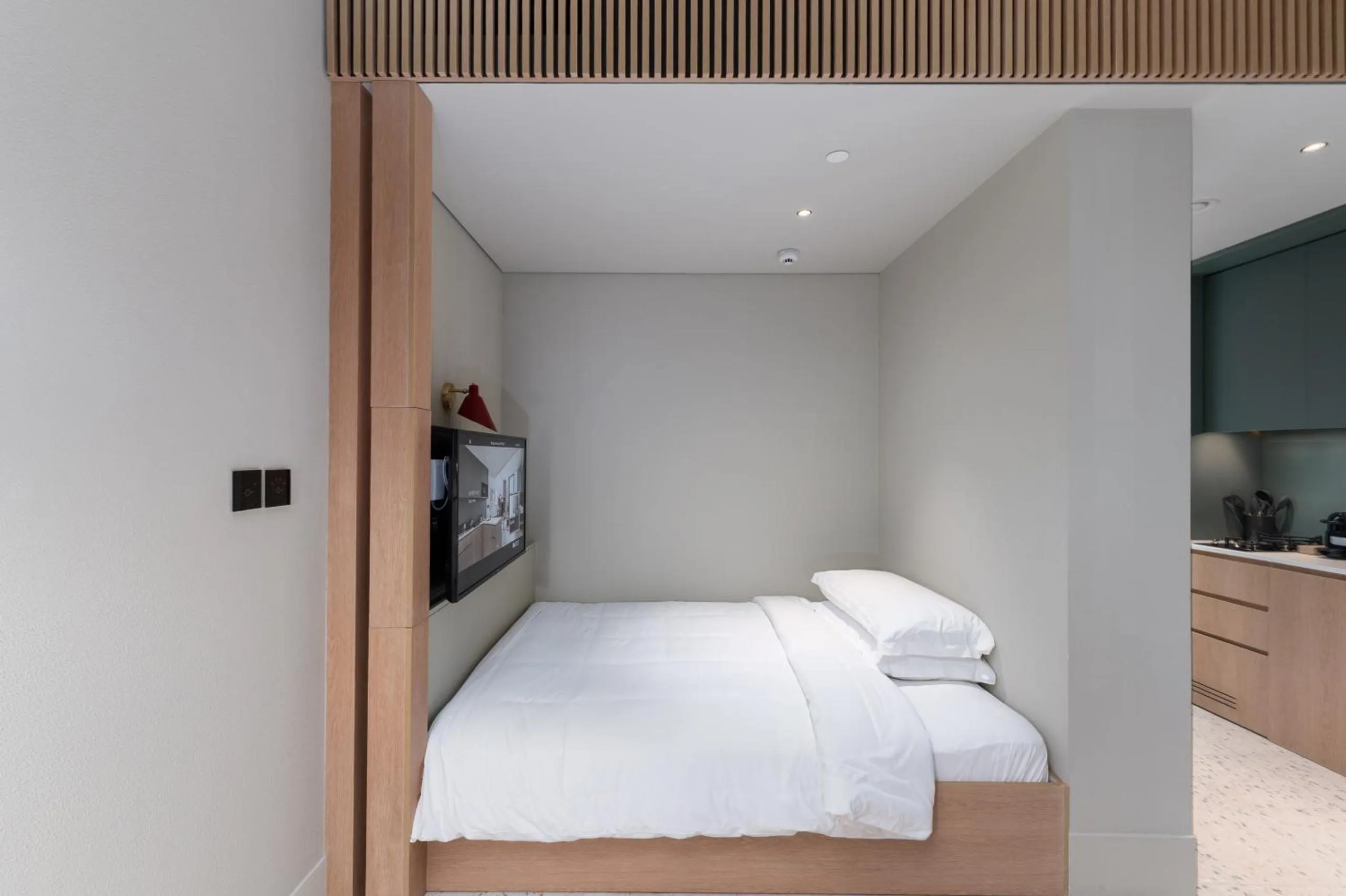 Bed in Upside Living, Business Bay Dubai - Mint Stay