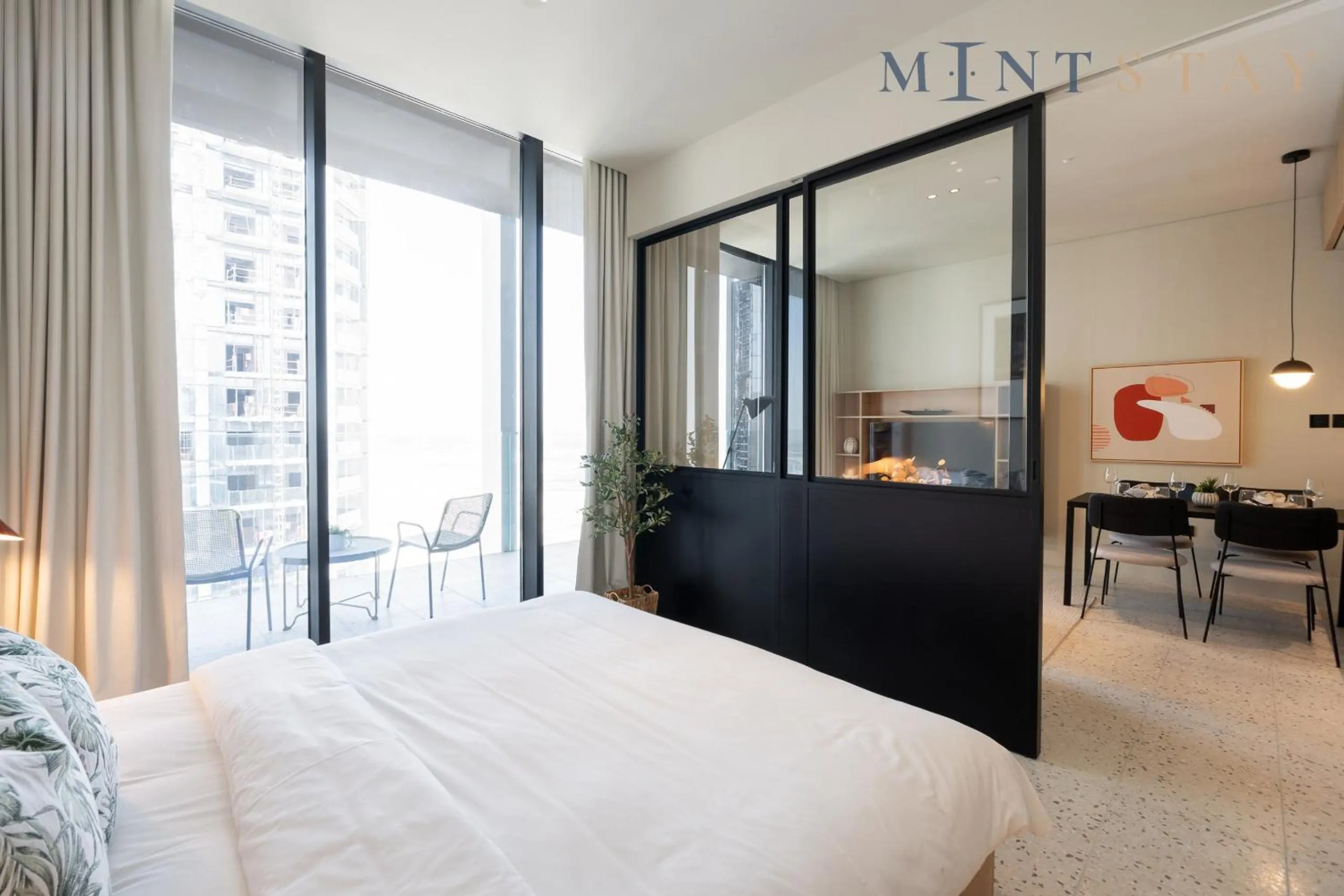 Bed in Upside Living, Business Bay Dubai - Mint Stay