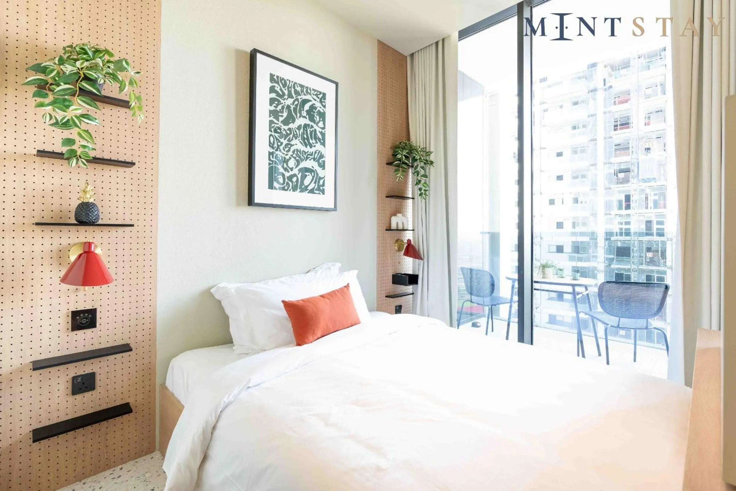 Bed in Upside Living, Business Bay Dubai - Mint Stay