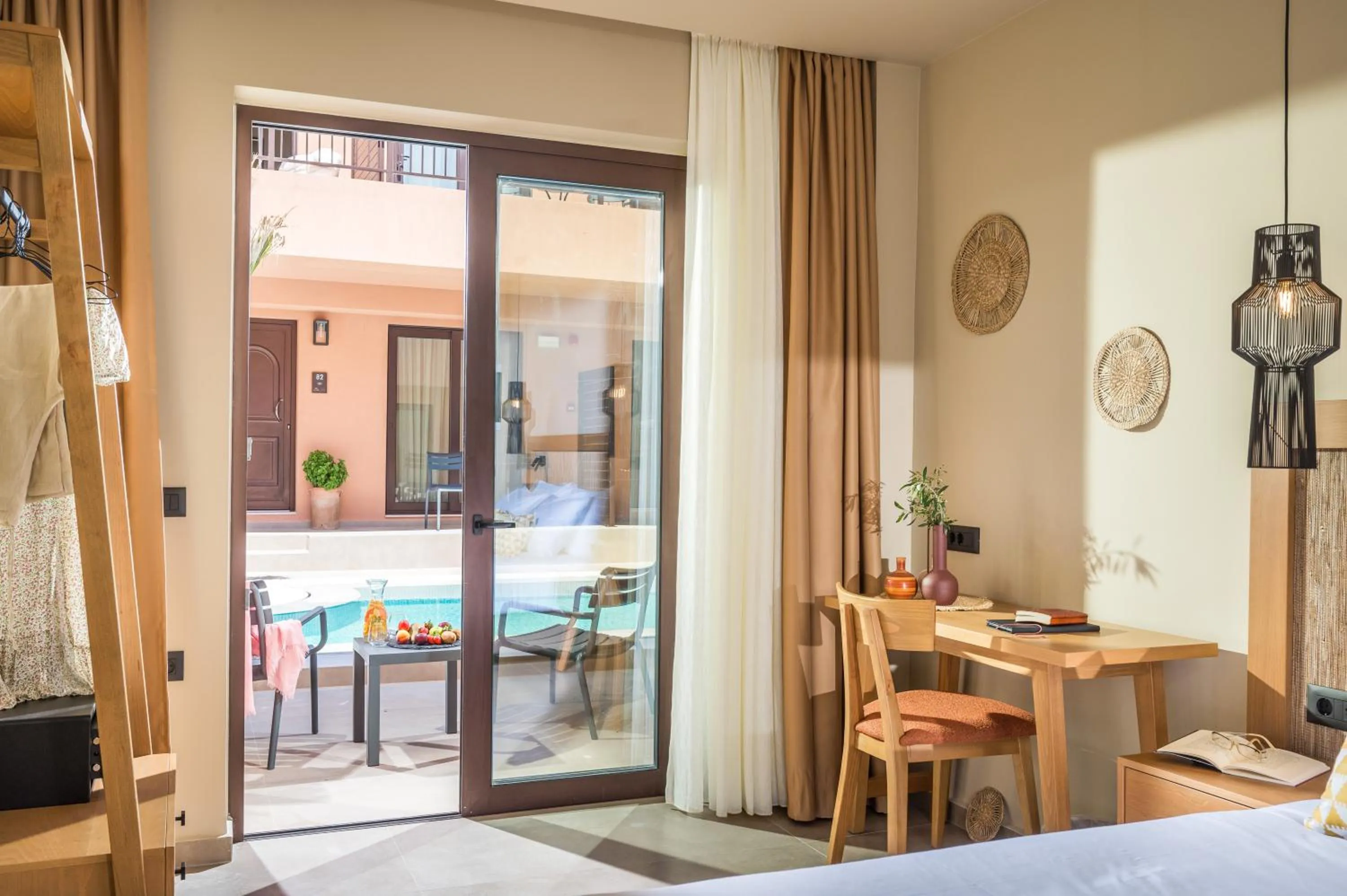 Seating area in Hotel Pyriá