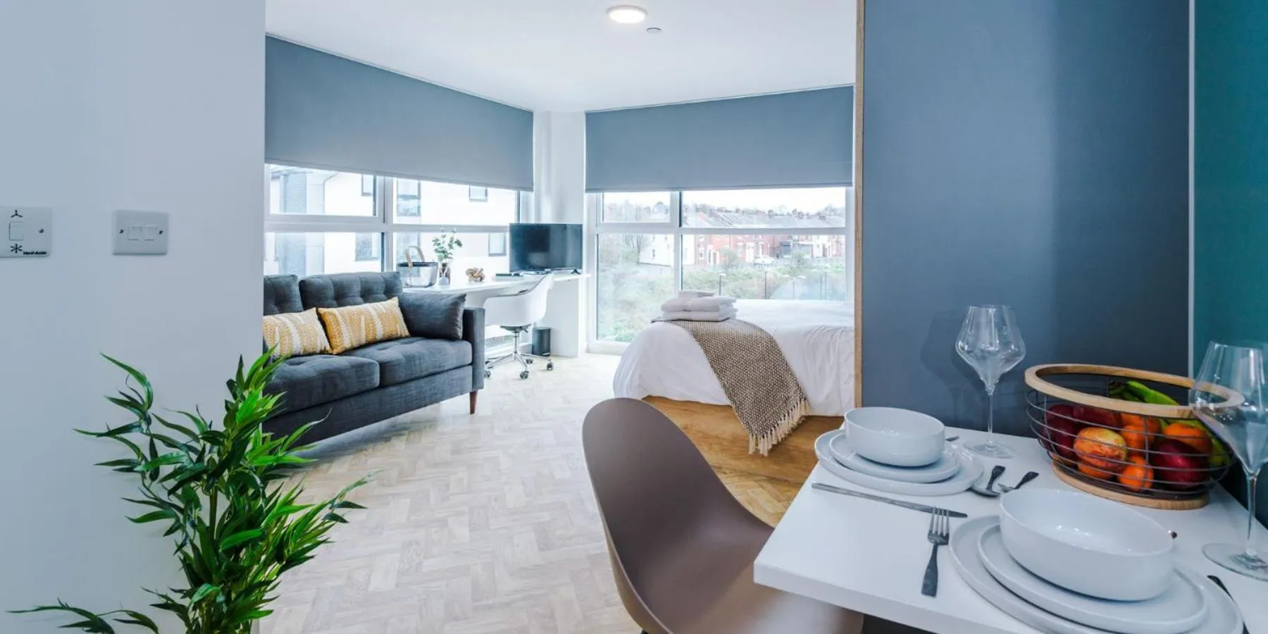 Seating area in City Studios, Preston