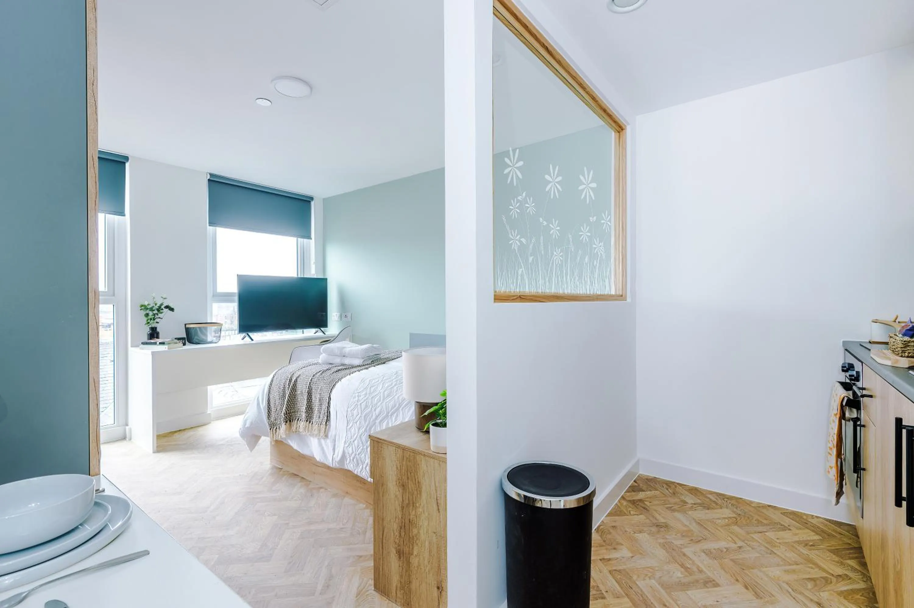 Bed in City Studios, Preston