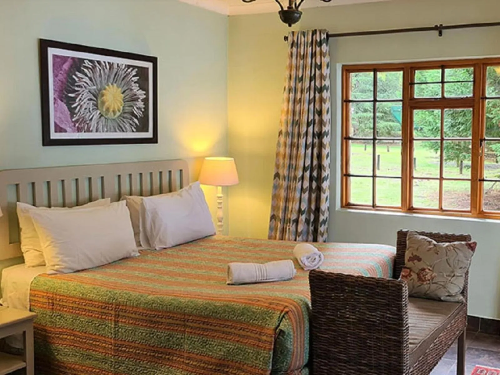 Bed in Lake Naverone Holiday Cottages