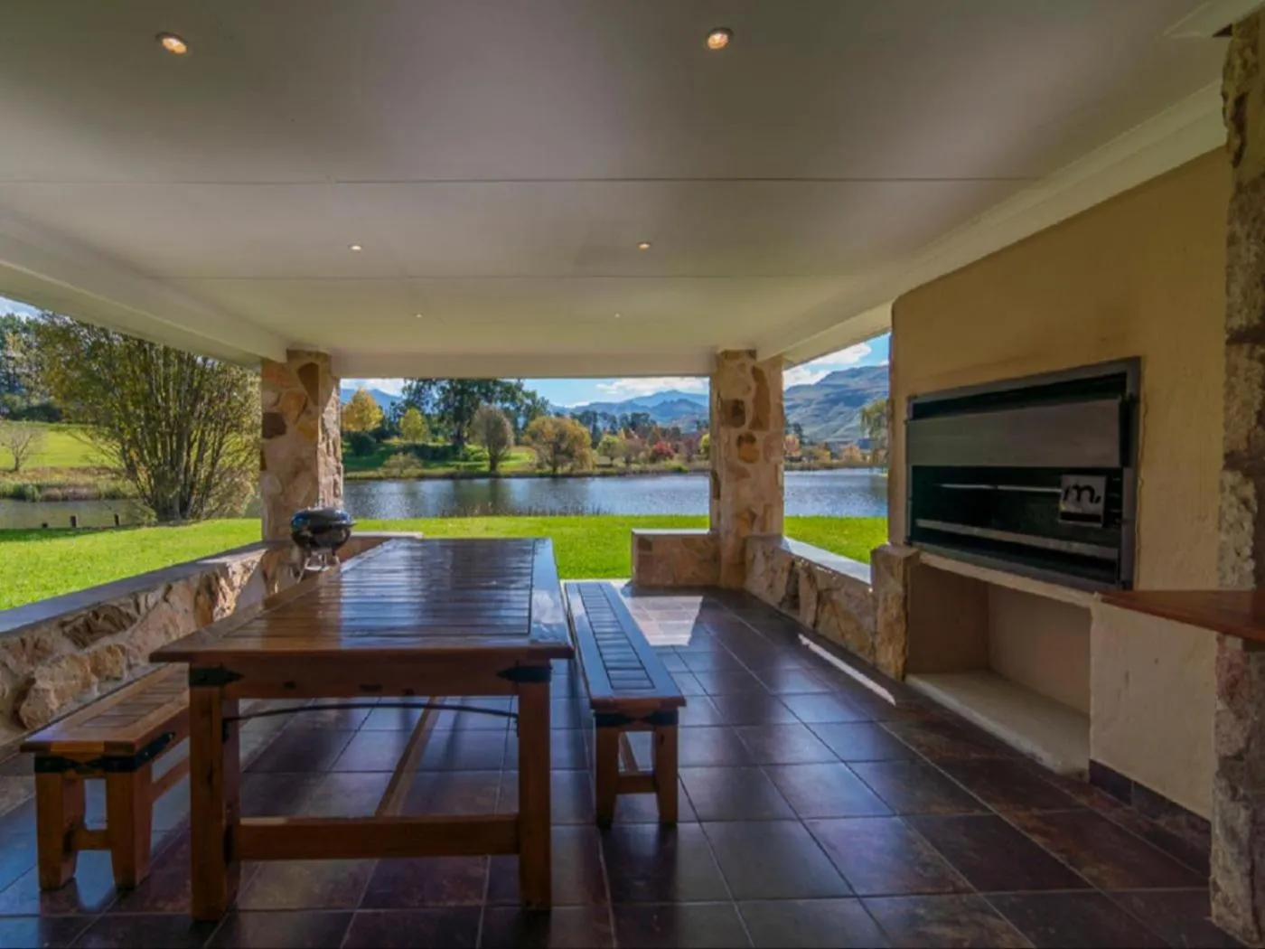 Balcony/Terrace in Lake Naverone Holiday Cottages