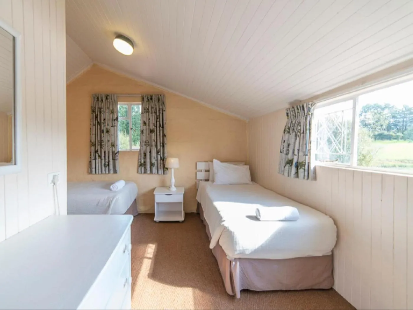 Bed in Lake Naverone Holiday Cottages