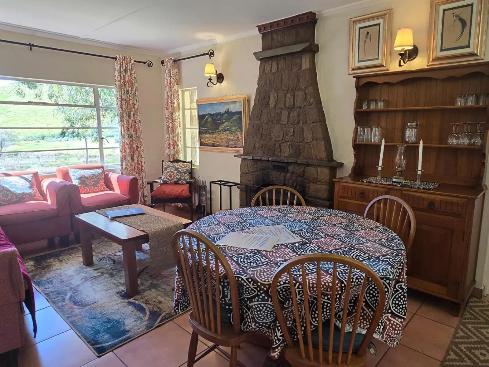 Living room in Lake Naverone Holiday Cottages