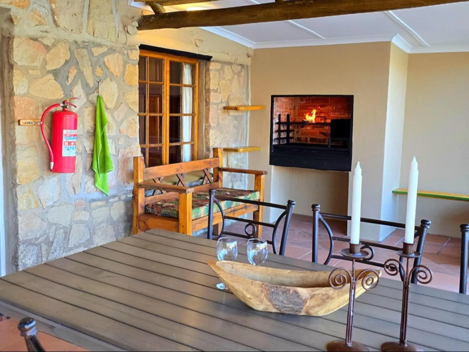 BBQ facilities in Lake Naverone Holiday Cottages