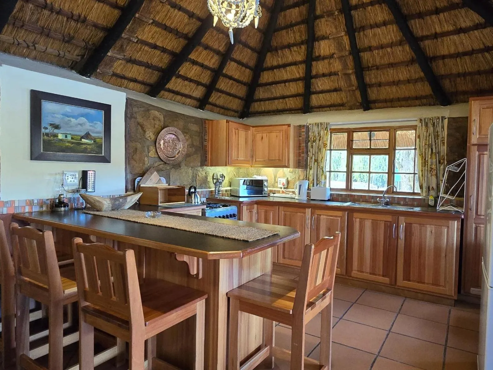 Dining area in Lake Naverone Holiday Cottages