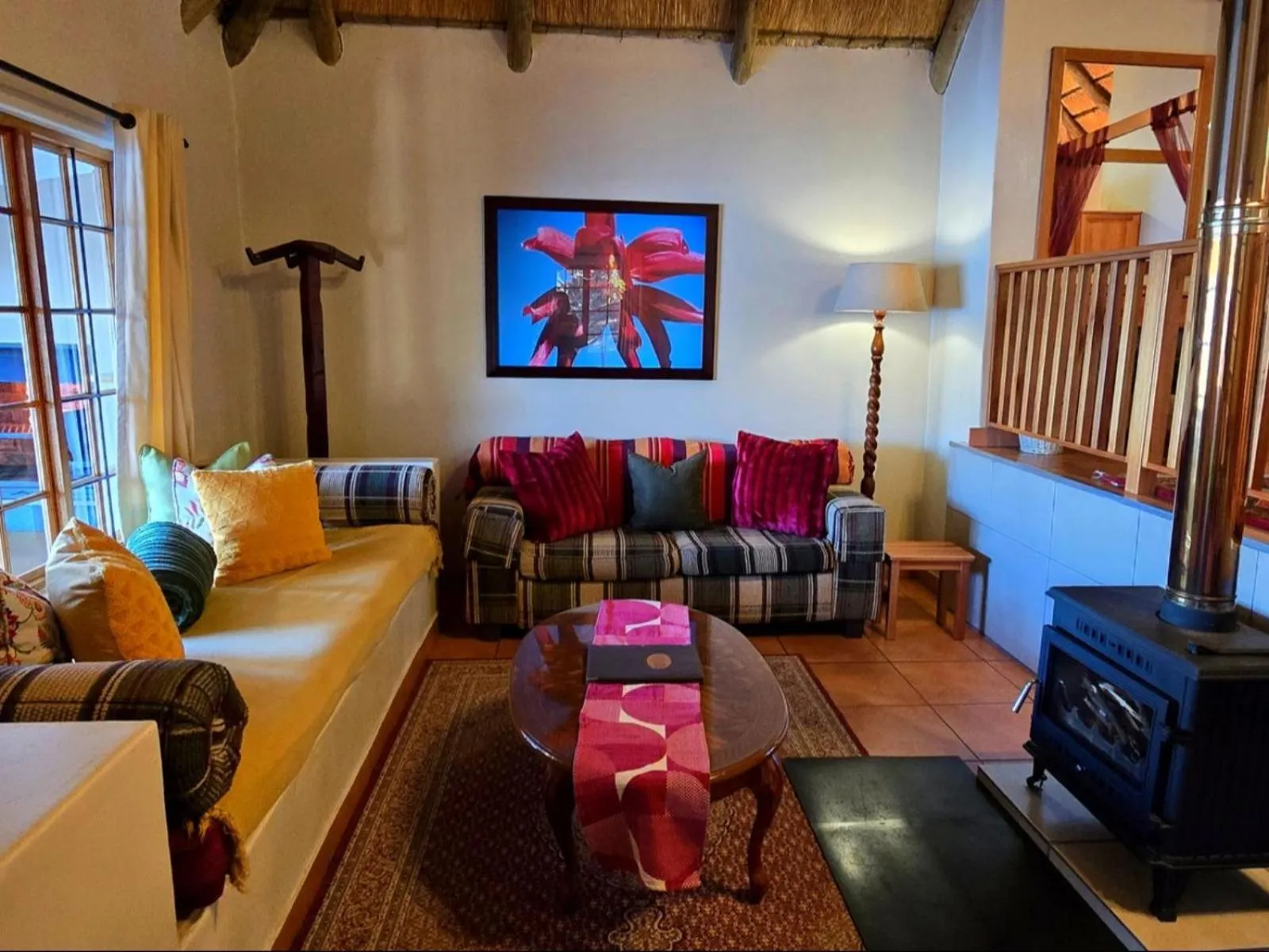 Living room in Lake Naverone Holiday Cottages