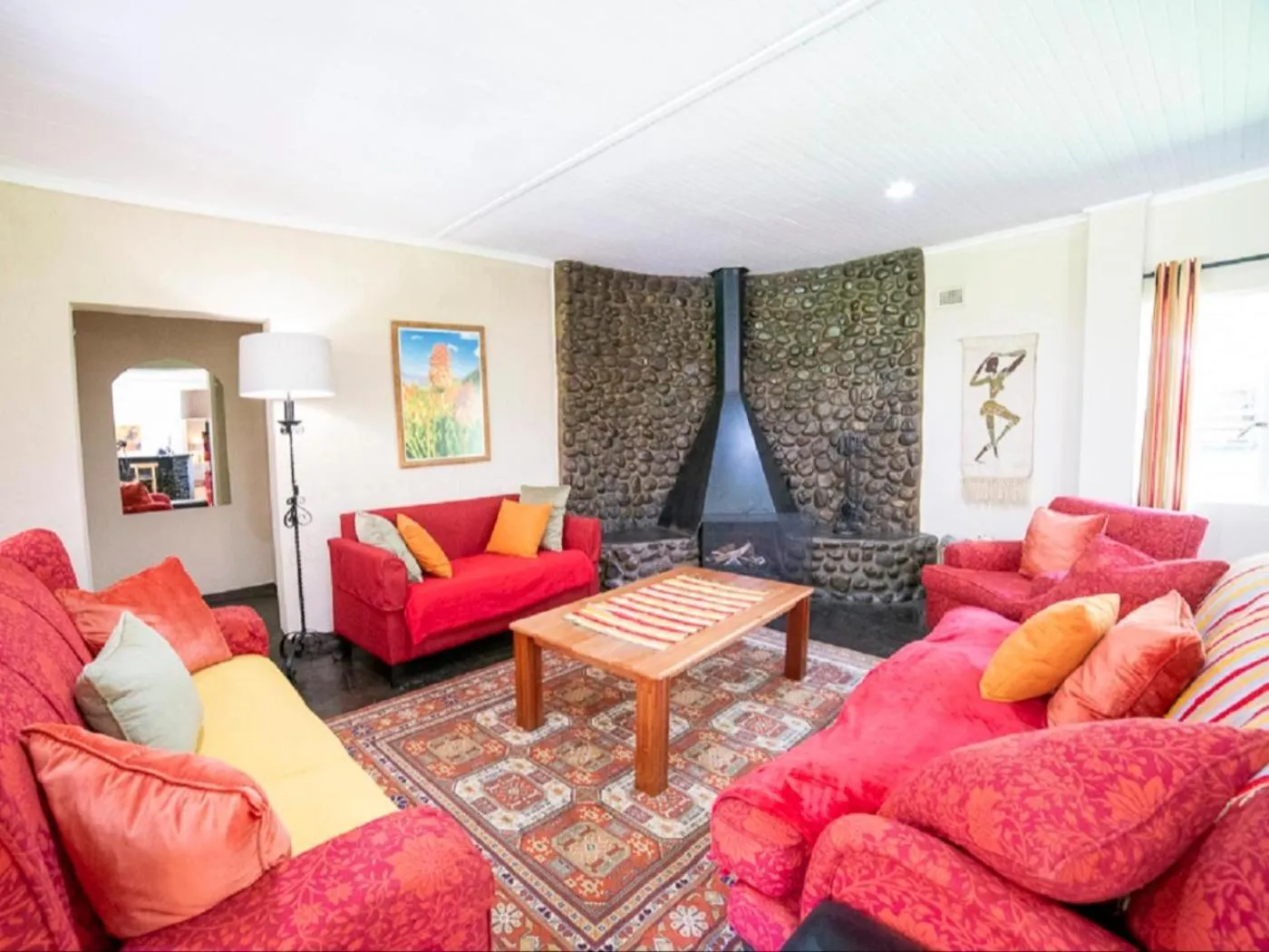 Seating area in Lake Naverone Holiday Cottages