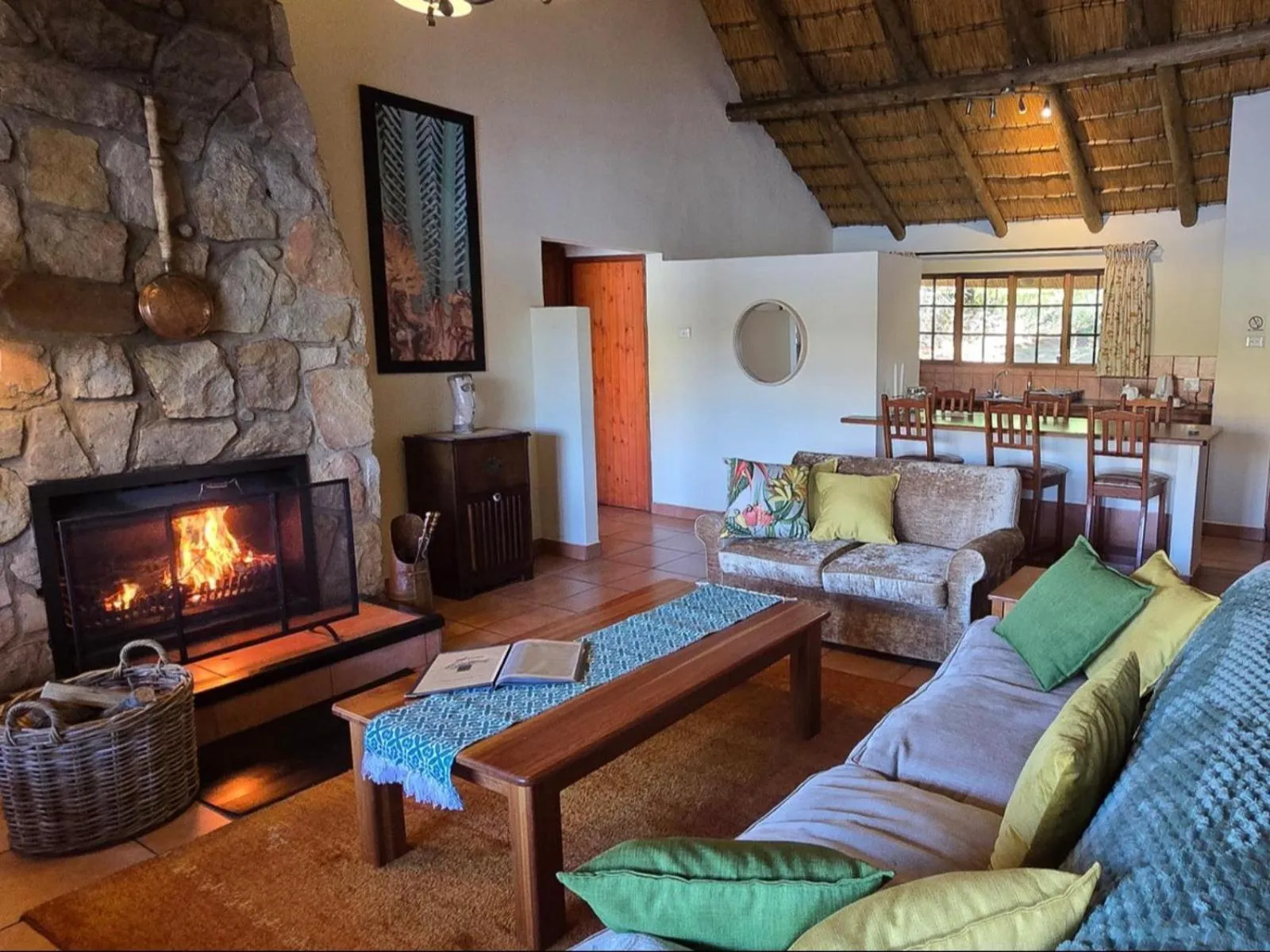 Living room in Lake Naverone Holiday Cottages