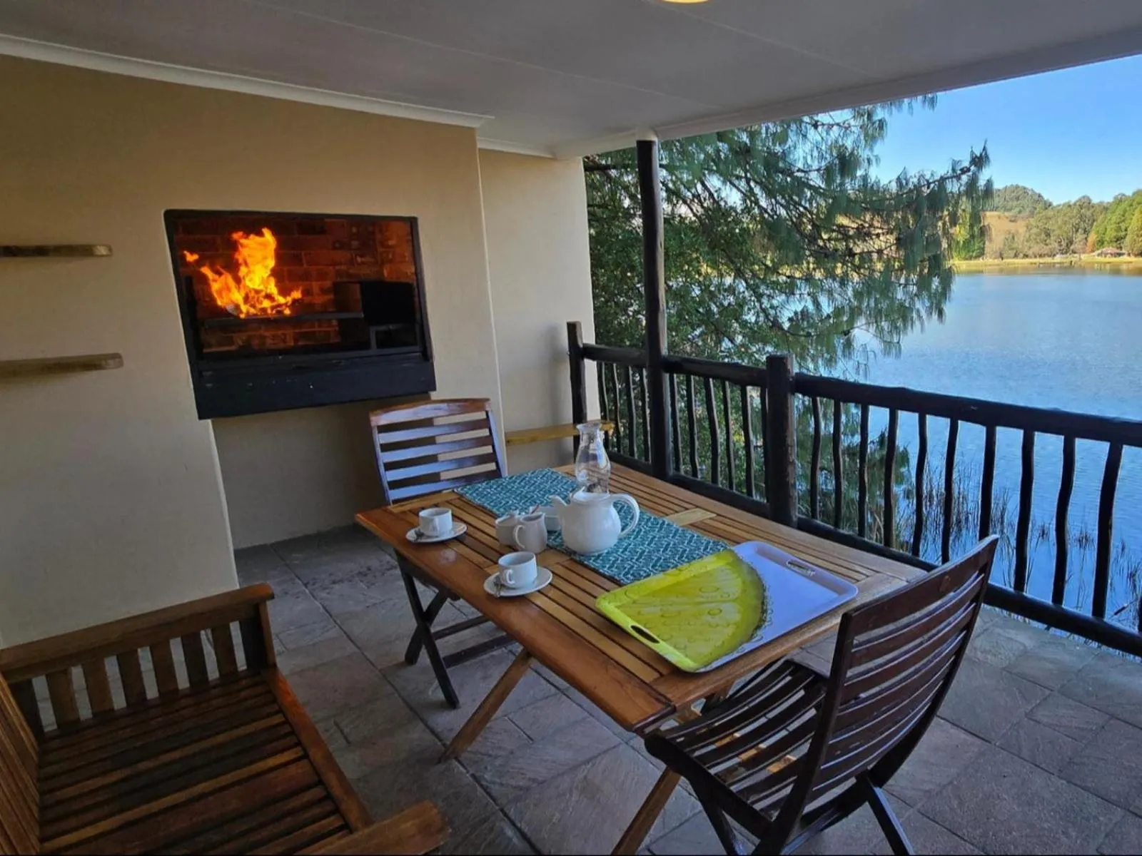 BBQ facilities in Lake Naverone Holiday Cottages