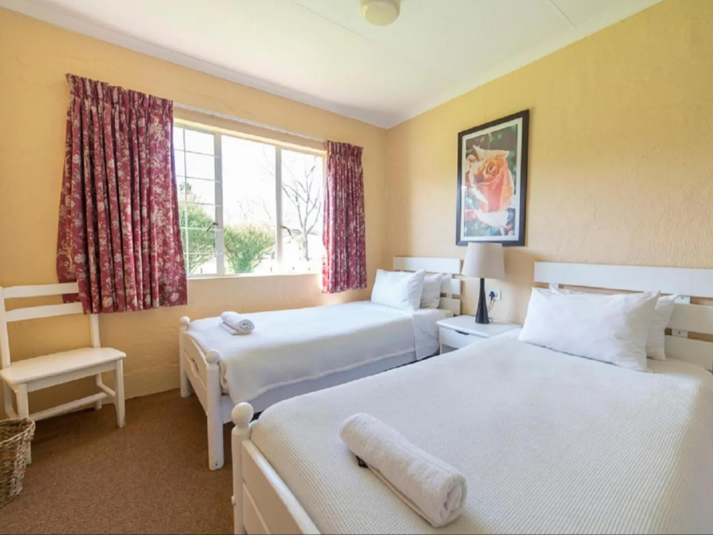 Bed in Lake Naverone Holiday Cottages