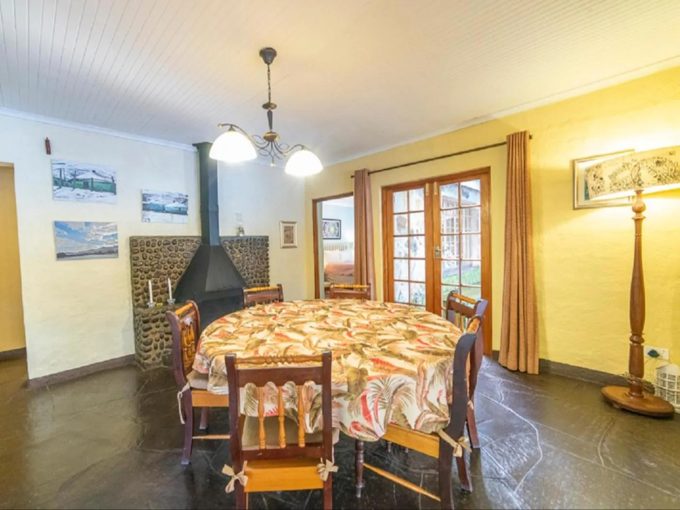 Seating area in Lake Naverone Holiday Cottages