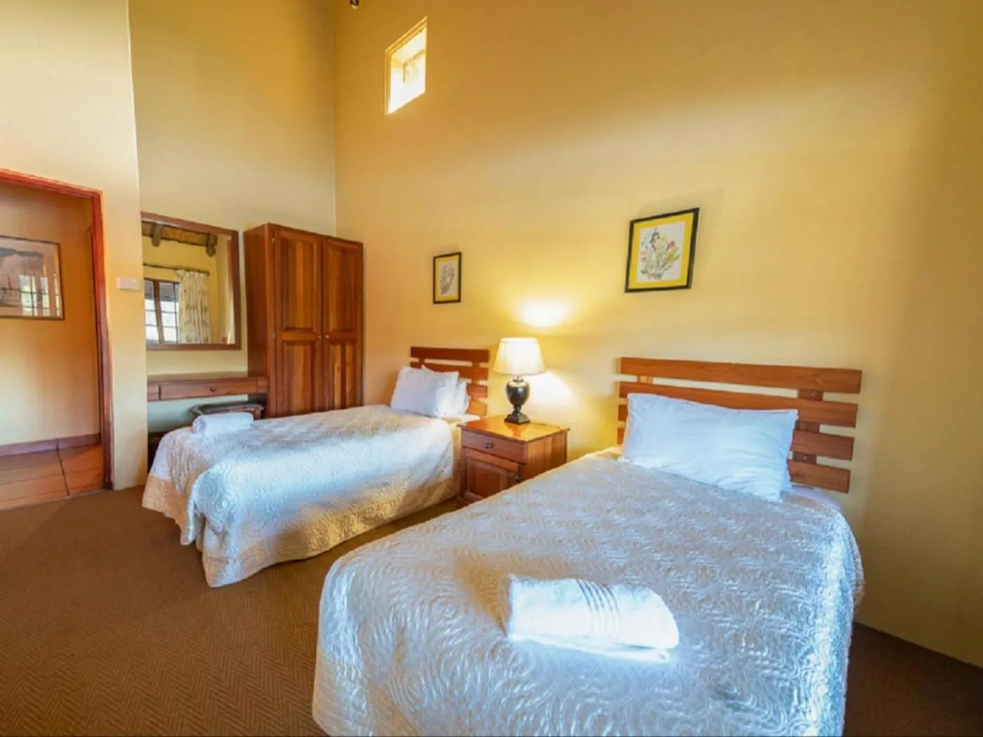 Bed in Lake Naverone Holiday Cottages