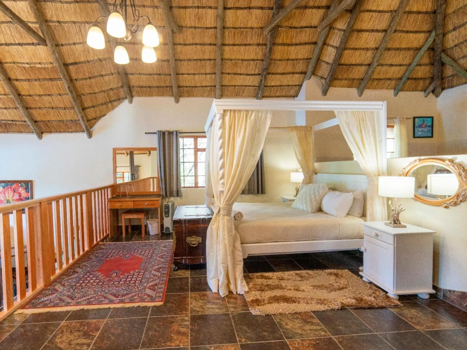 Photo of the whole room, Bed in Lake Naverone Holiday Cottages