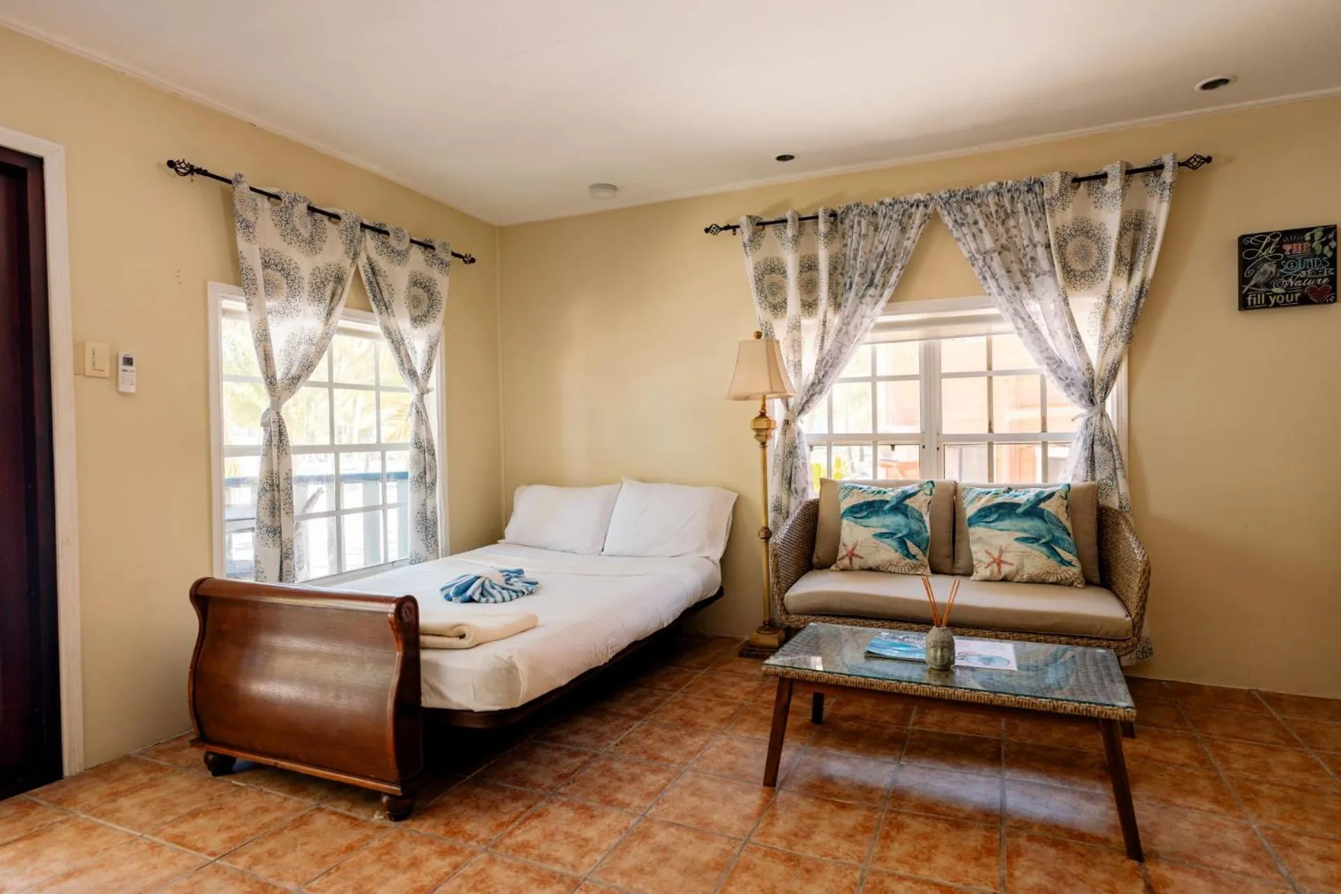 Bed in Blue Marlin Beach Resort