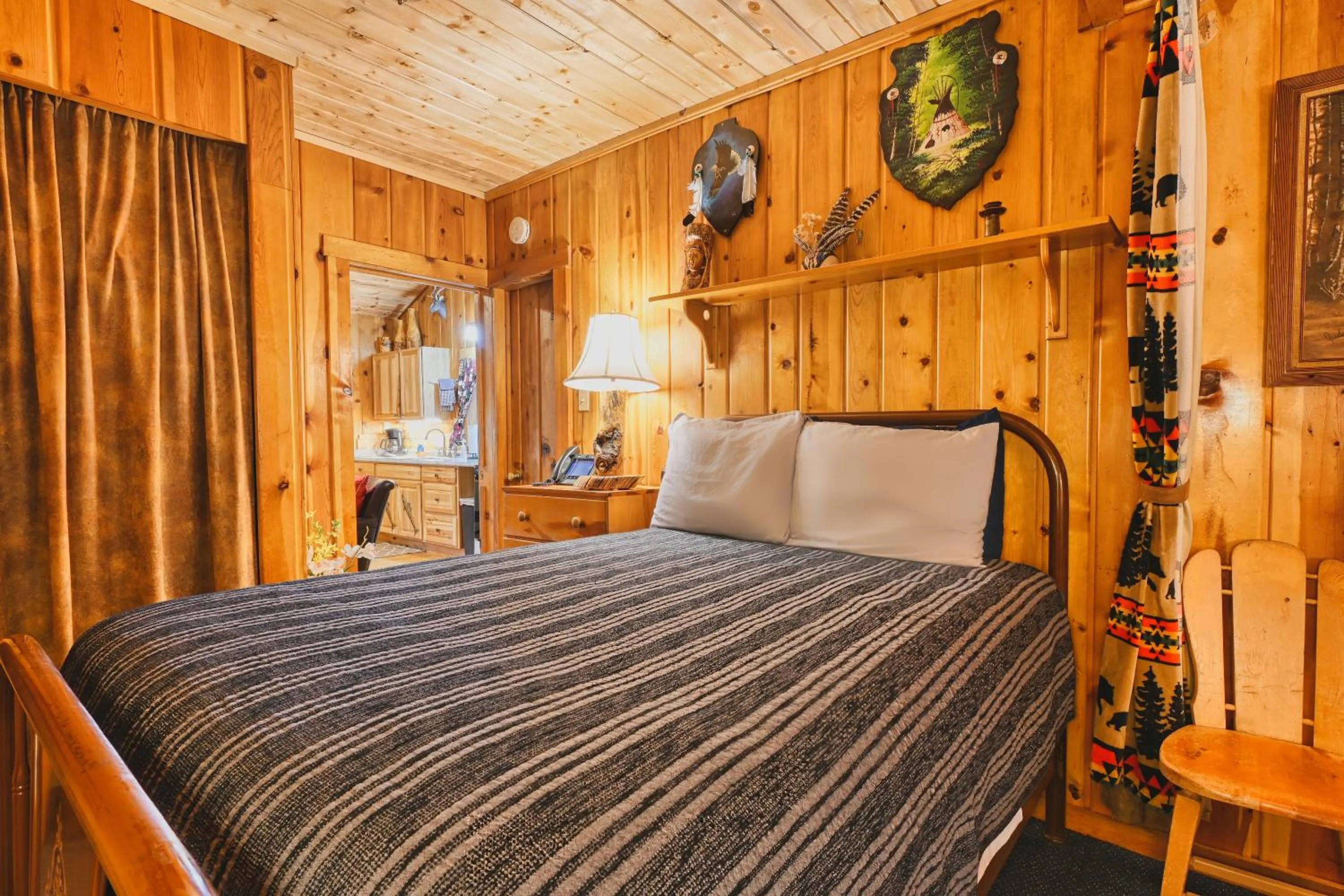 Bed in Pine Haven Resort