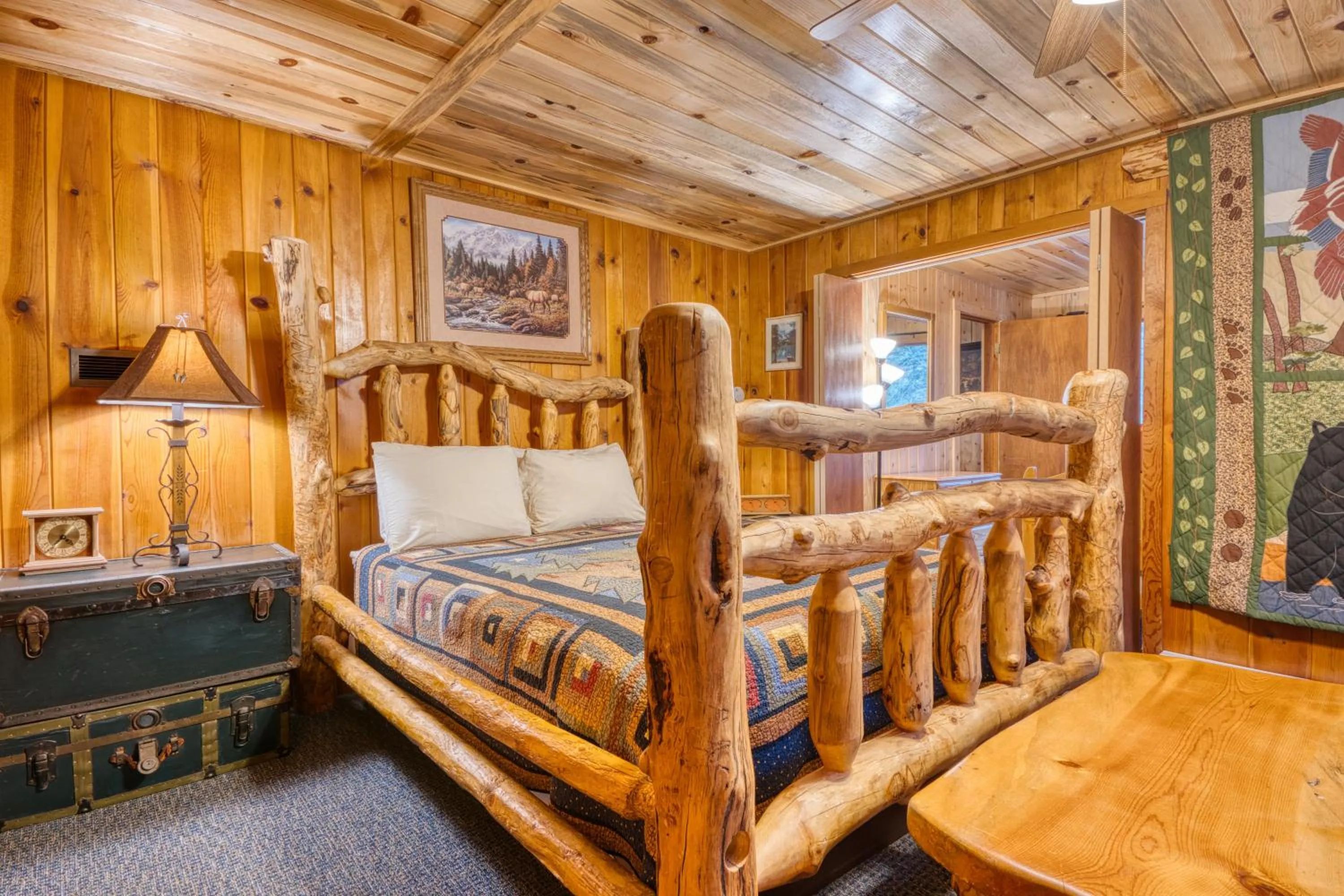 Bed in Pine Haven Resort