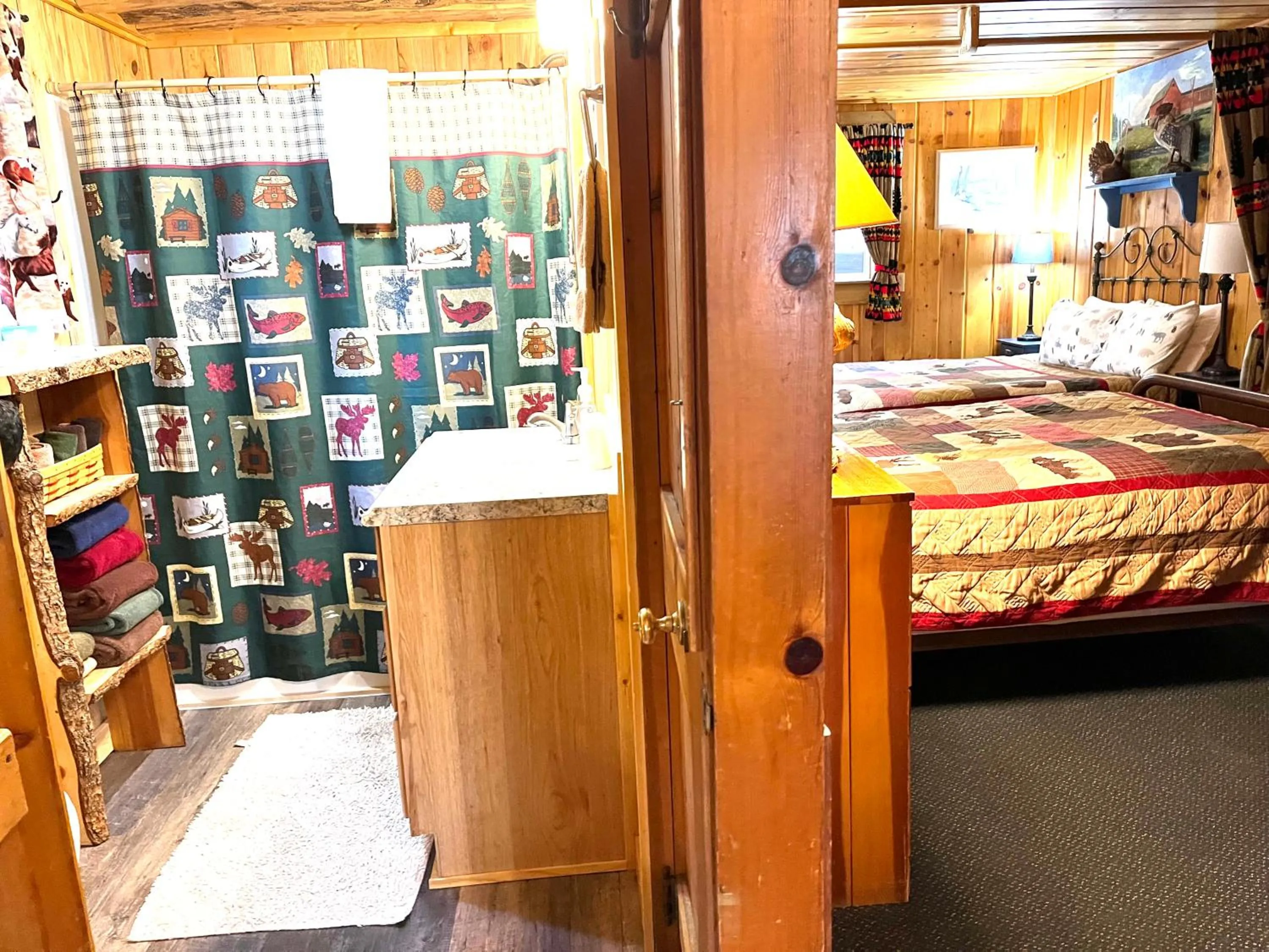 Bed in Pine Haven Resort