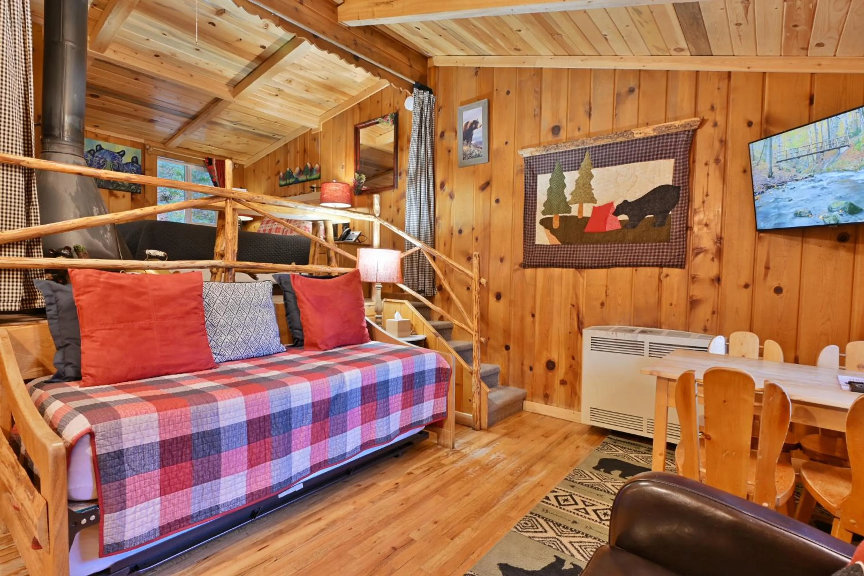 Bed in Pine Haven Resort