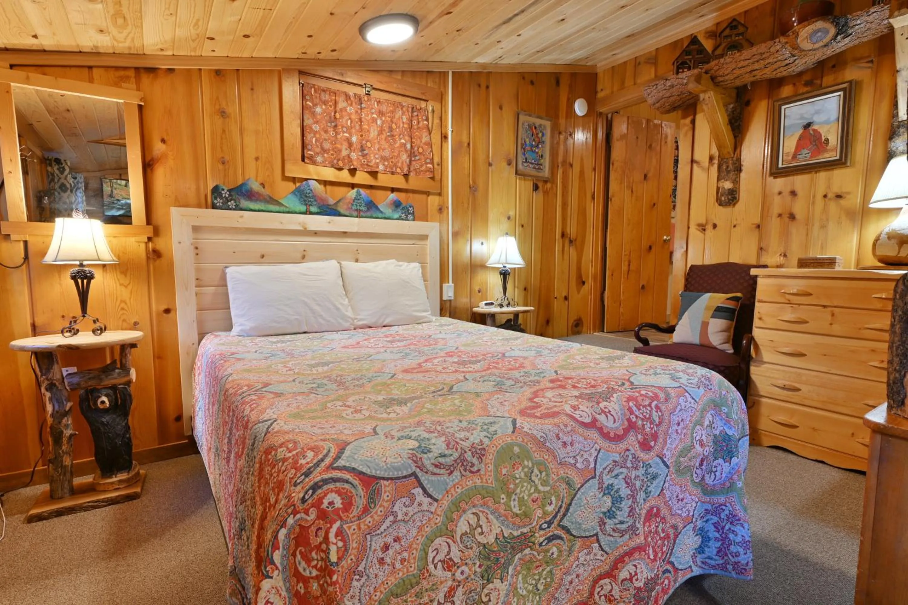 Bed in Pine Haven Resort