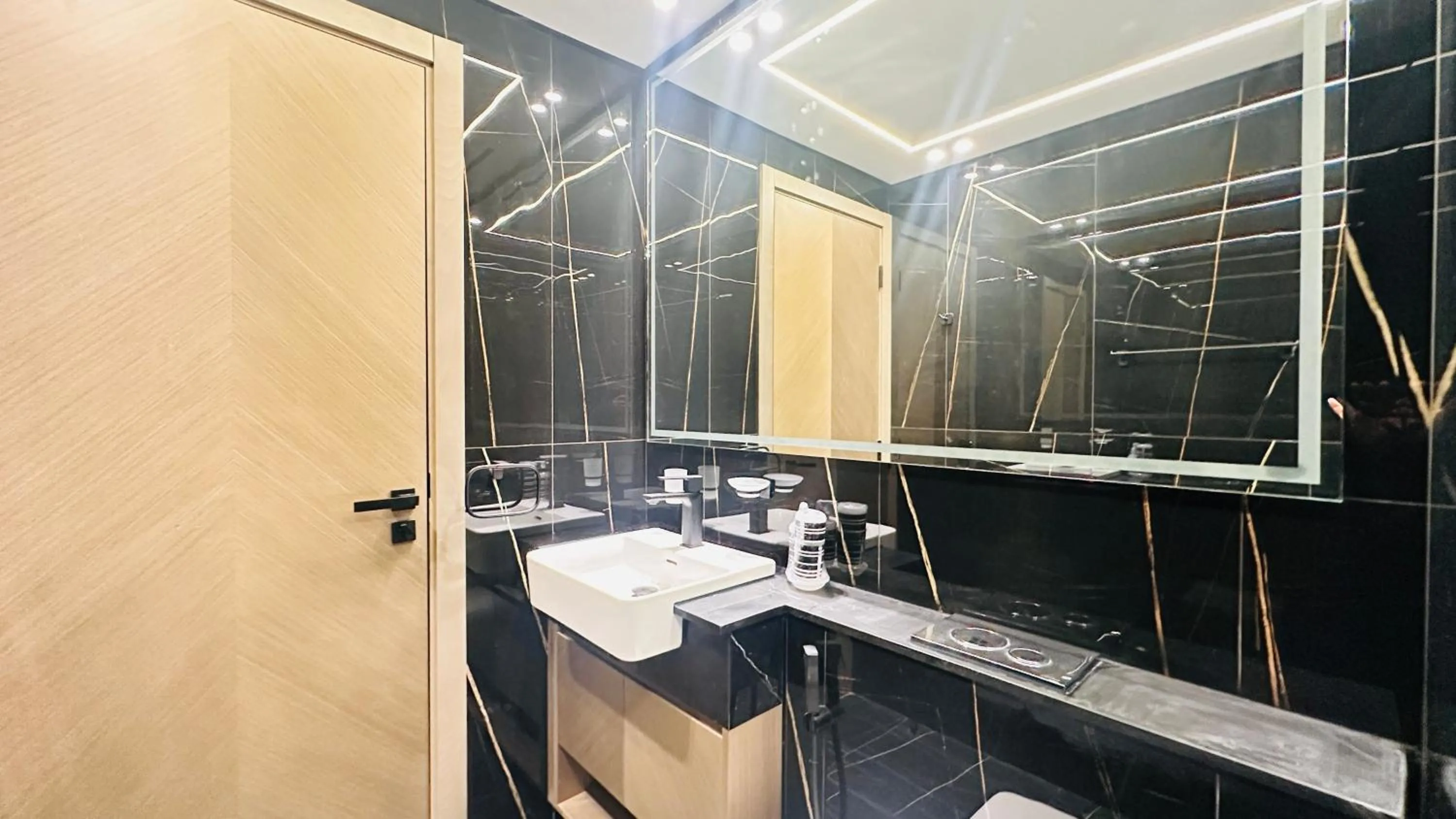 Bathroom in OYO 1291 Home Fully Furnished 1bed Apt @JVC