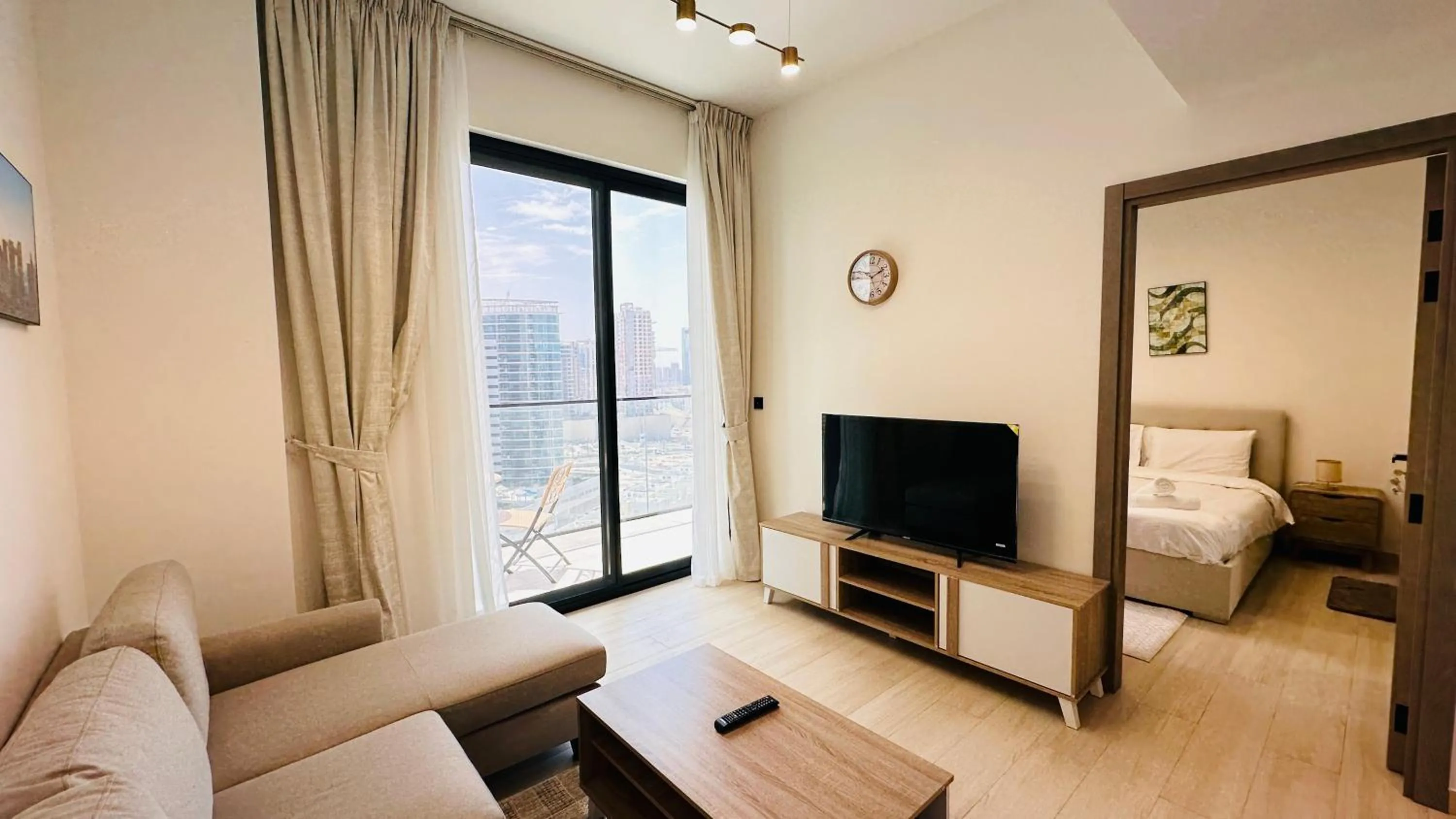 Living room in OYO 1292 Home Fully Furnished 1bed Apt @JVC