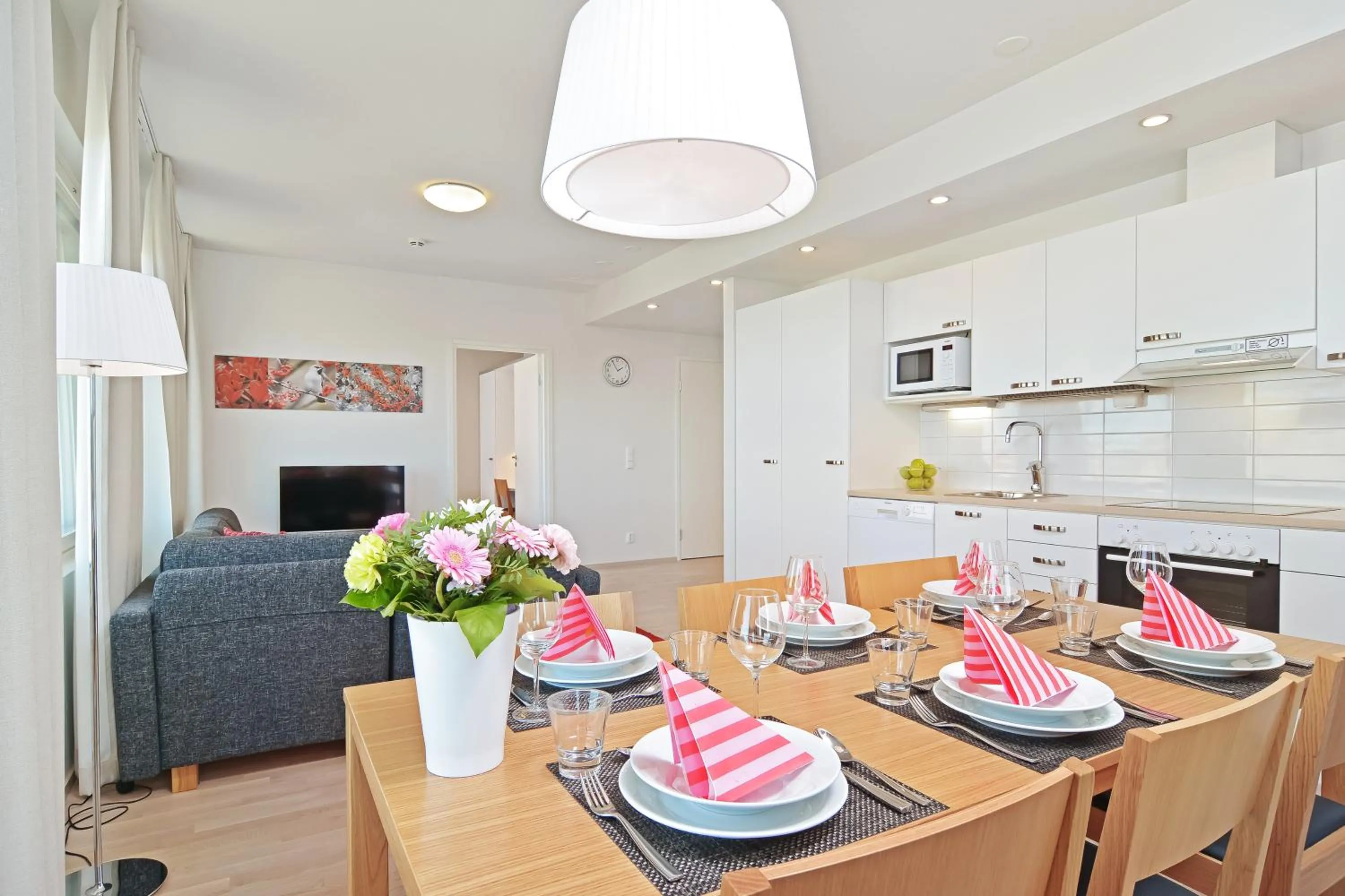 Kitchen or kitchenette in Forenom Serviced Apartments Tampere Pyynikki