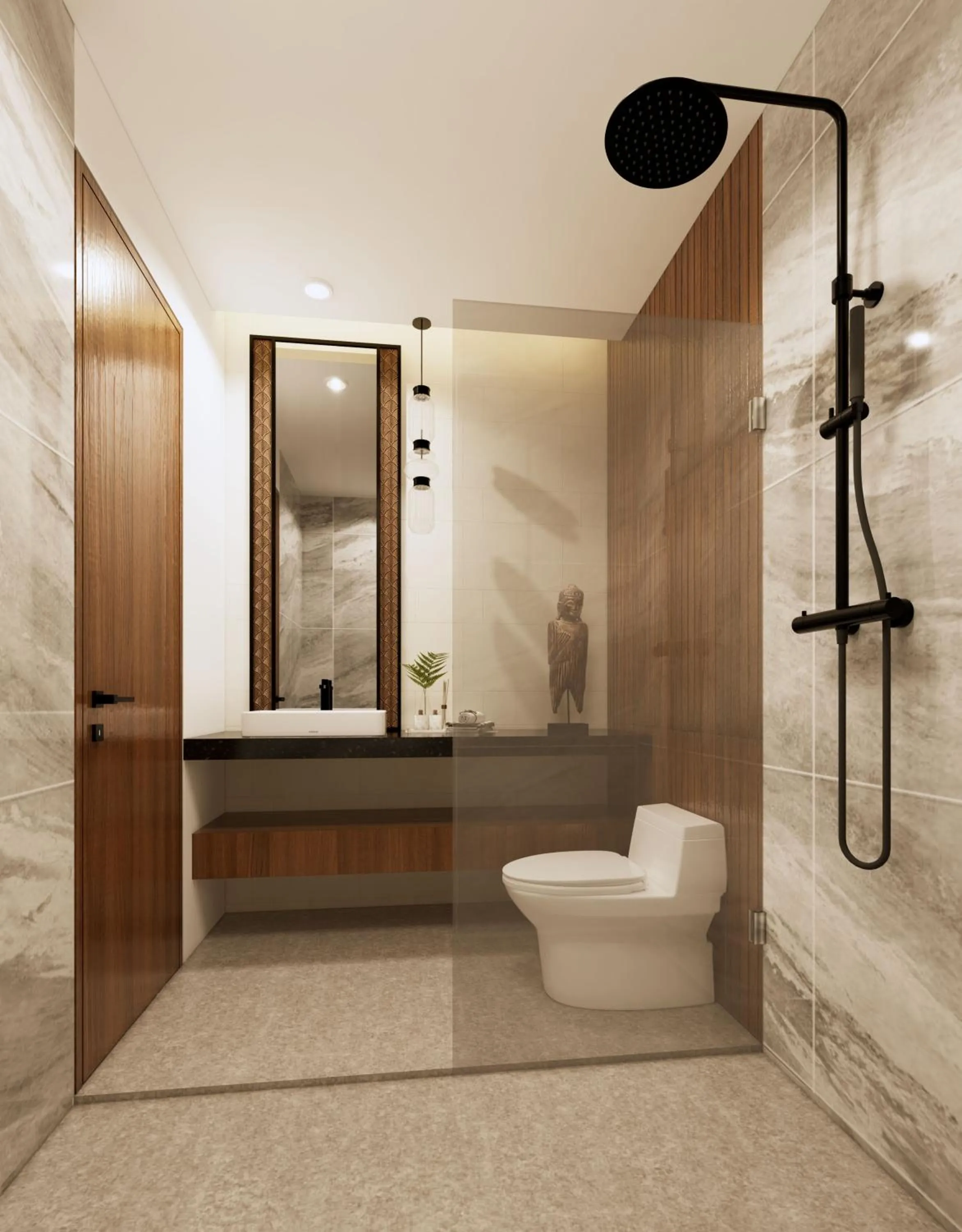 Shower in Lovina Haven Boutique Resort