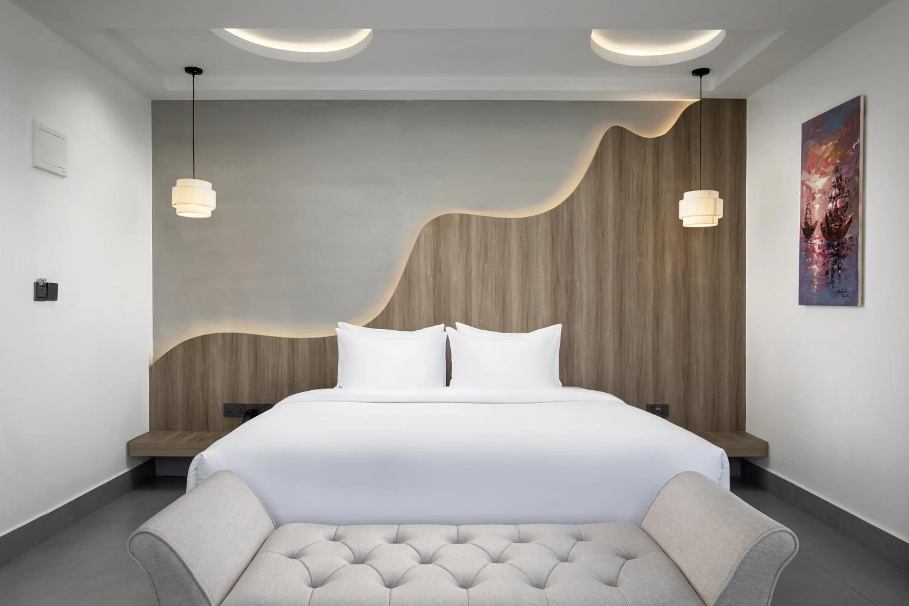 Bed in Chaiya Palace Hotel