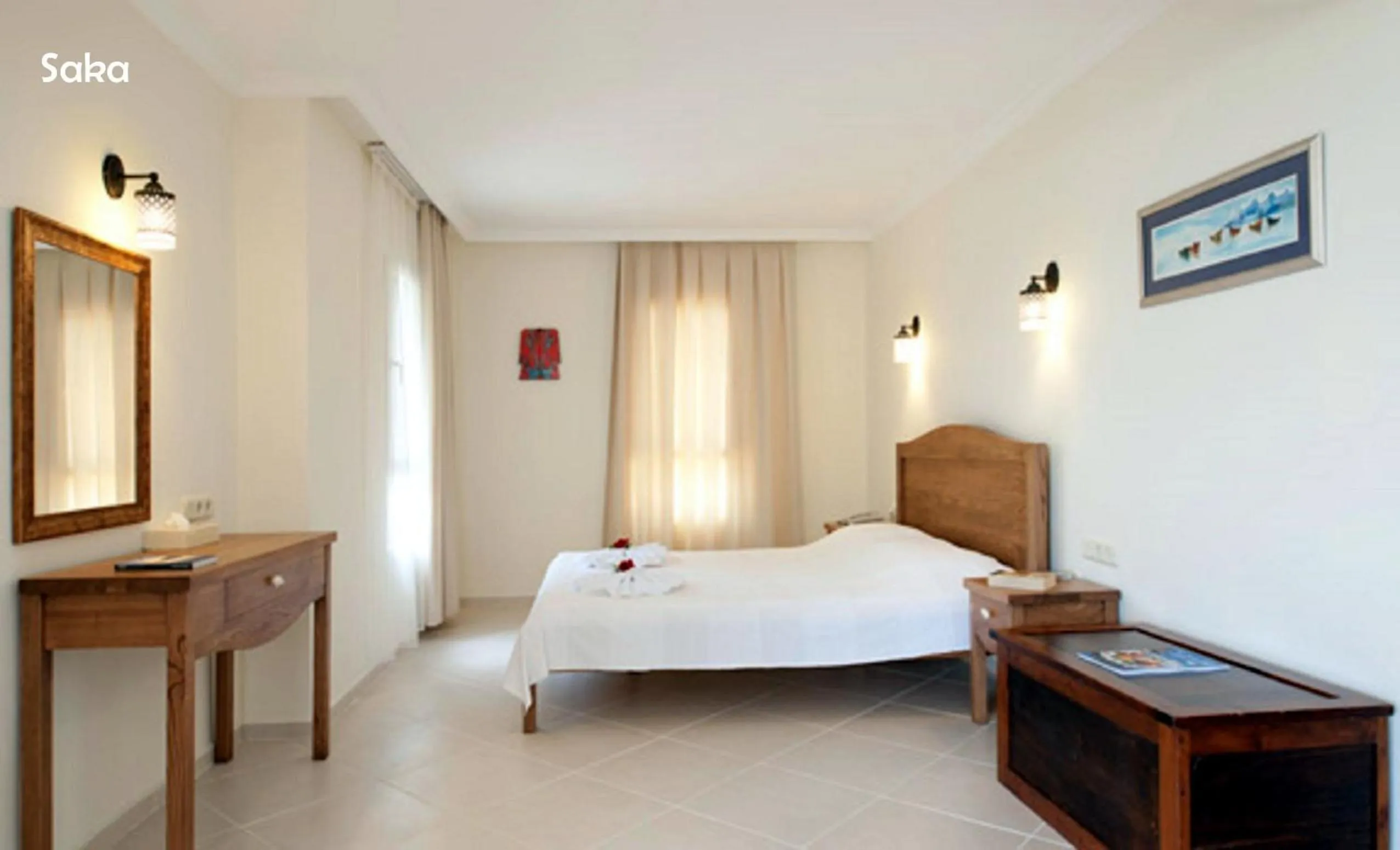 Bed in Ece Hotel Sovalye Island