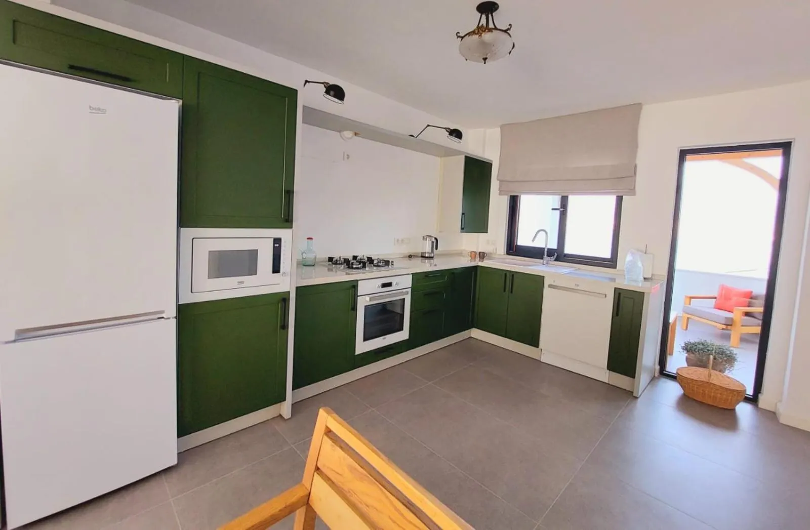 Kitchen or kitchenette in Ece Hotel Sovalye Island