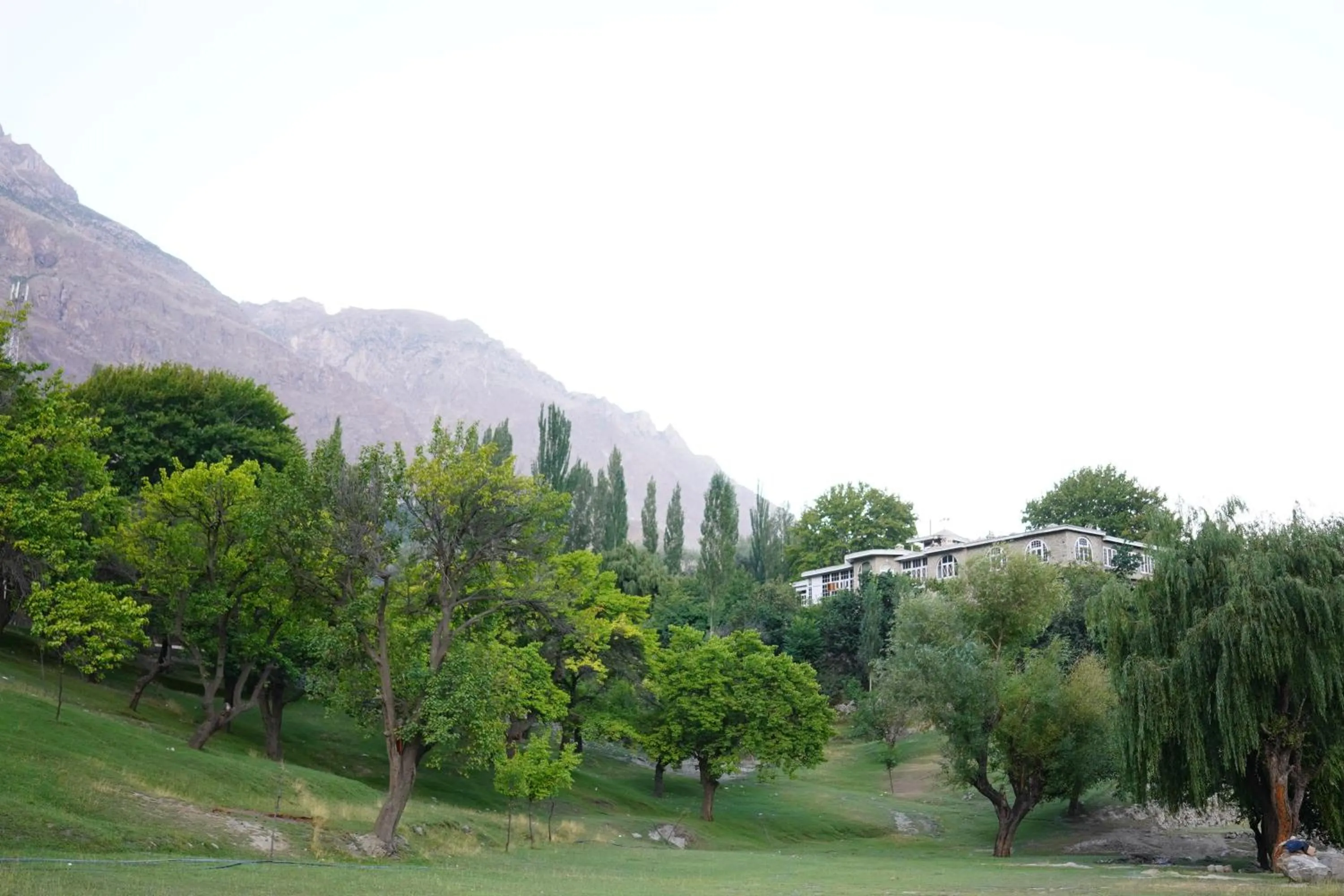 Garden view in Hunza Darbar Hotel