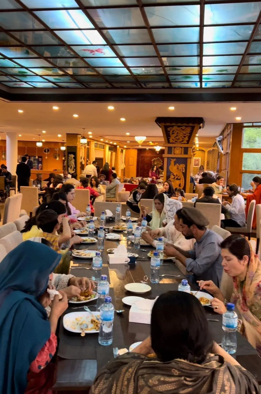 Dining area in Hunza Darbar Hotel