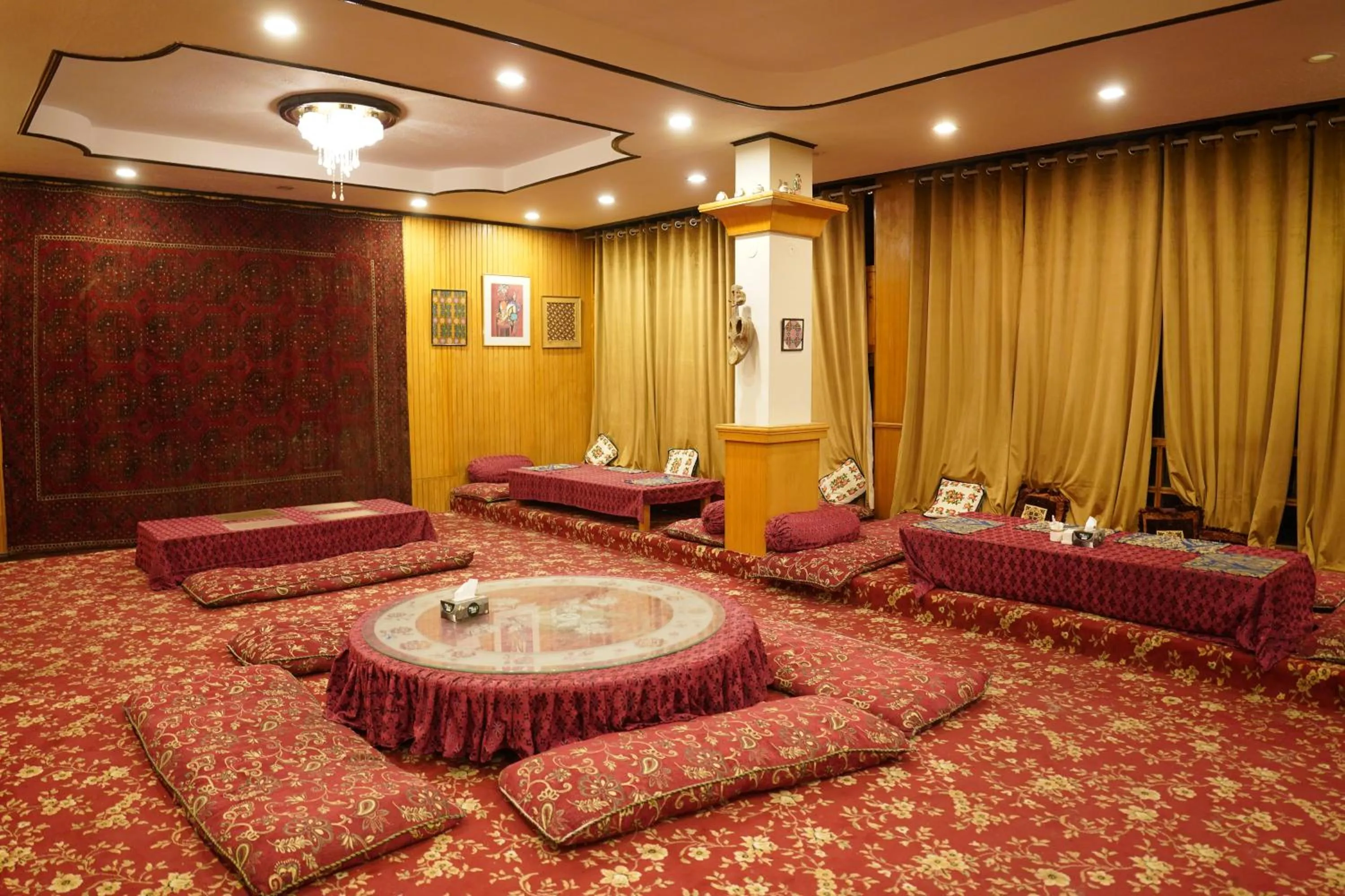Seating area in Hunza Darbar Hotel