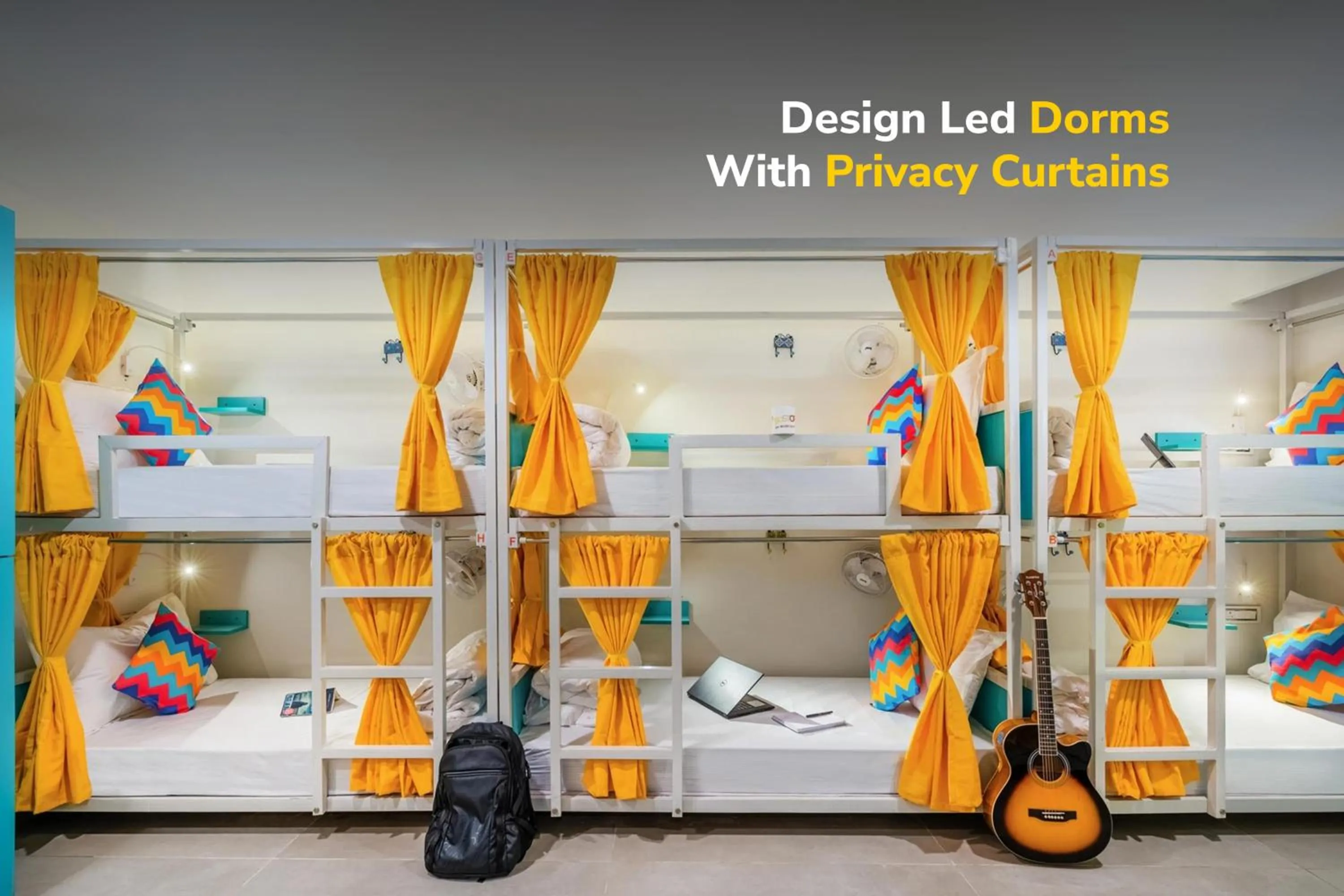 Bed in goSTOPS PLUS Rishikesh Tapovan