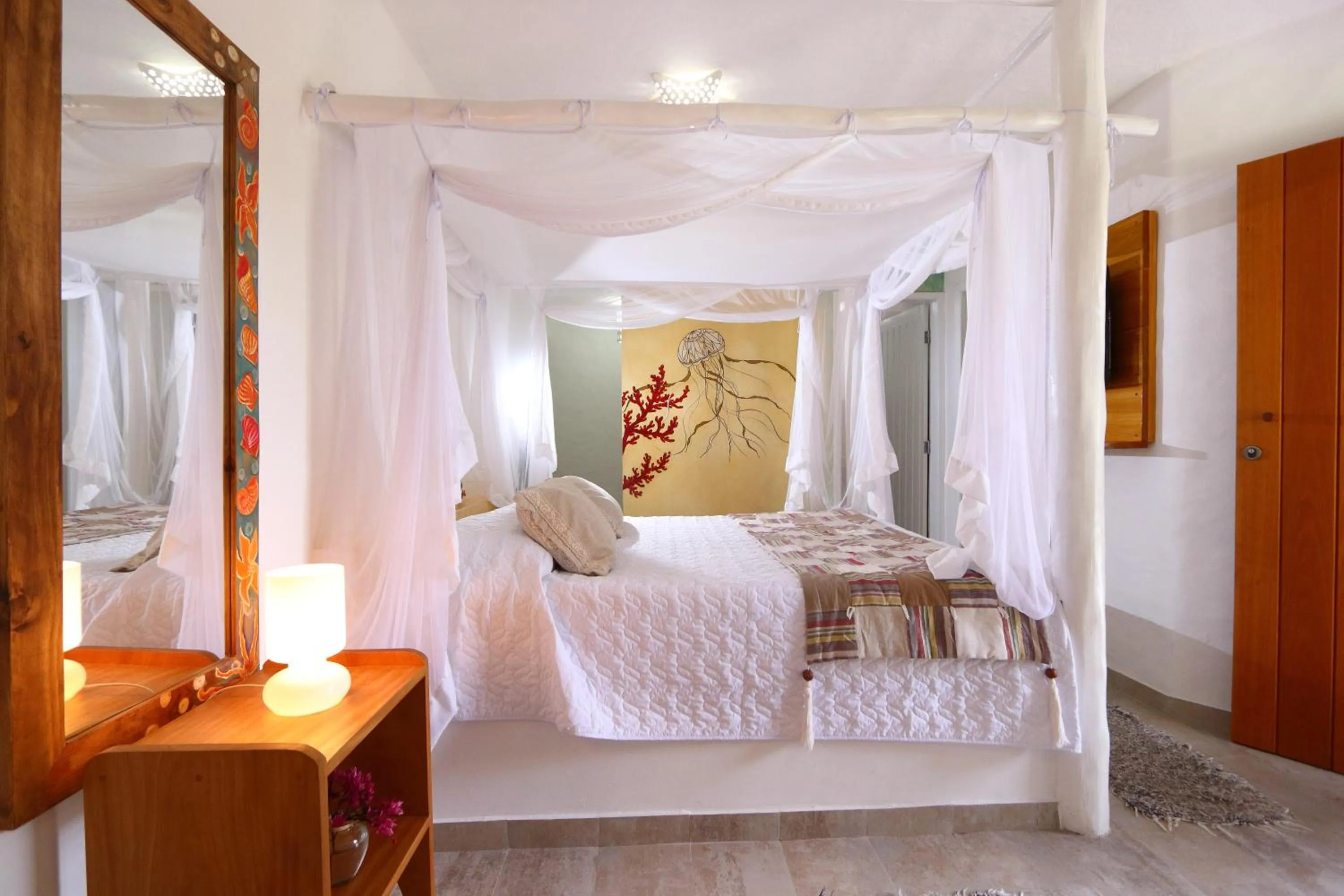 Bed in Pousada Rigatoni