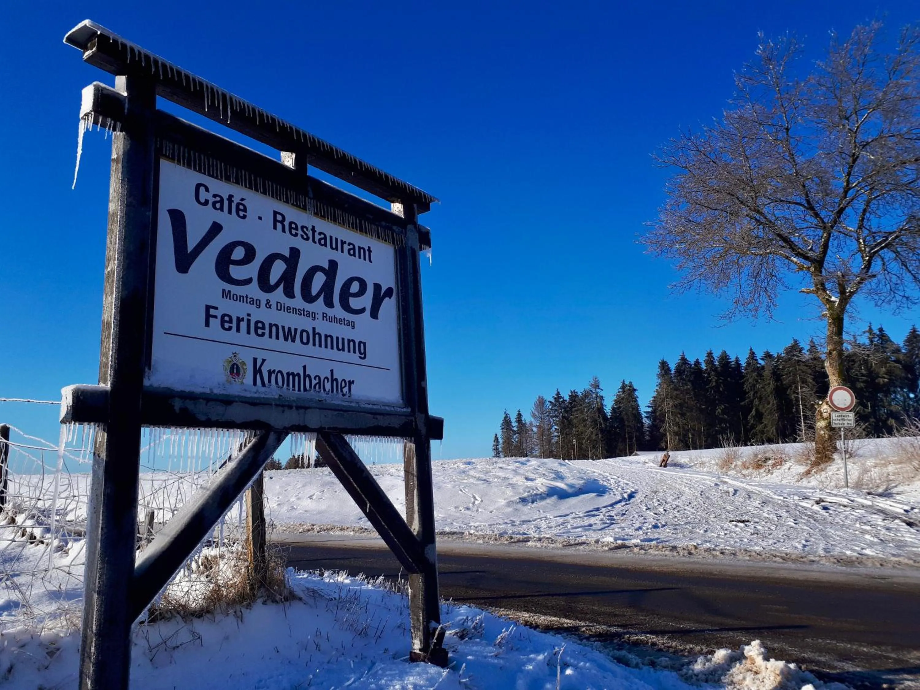 Winter in Übernachten im Café Restaurant Vedder